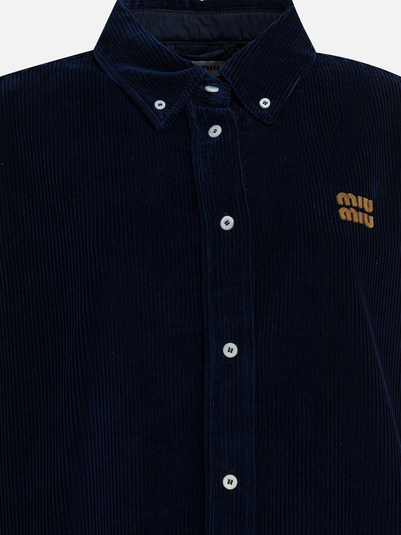 Casual shirts Logo  Blue - Miu Miu Women | PDP | VIETTI Online Store | thumbnail_3