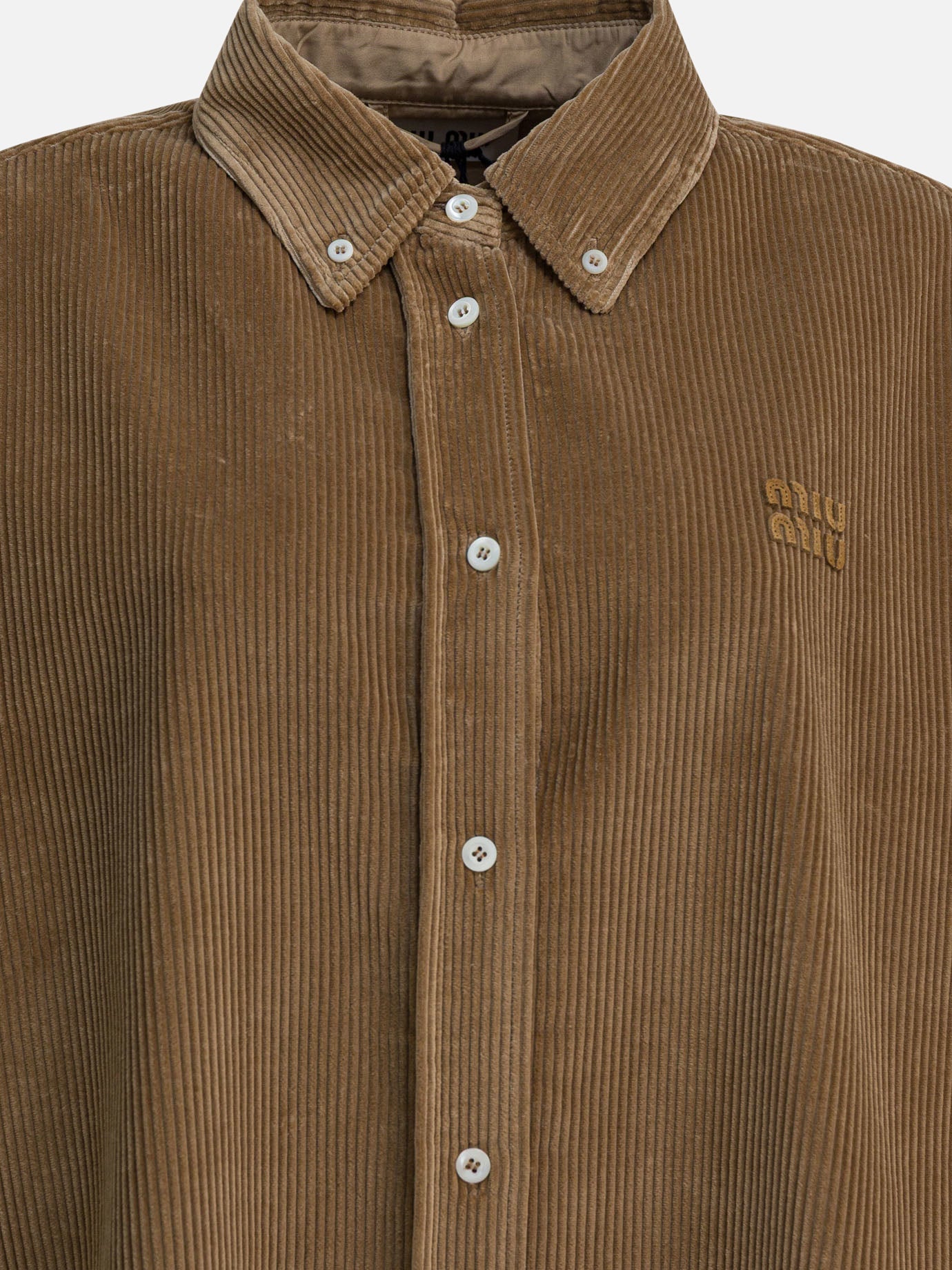 Casual shirts Logo  Beige - Miu Miu Women | PDP | VIETTI Online Store | thumbnail_3