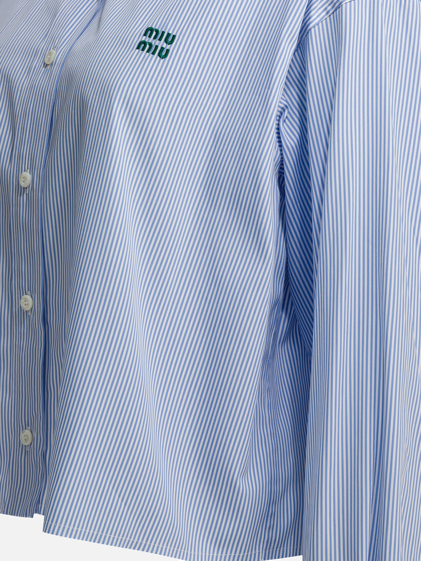 Casual shirts Logo  Light blue - Miu Miu Women | PDP | VIETTI Online Store | thumbnail_4