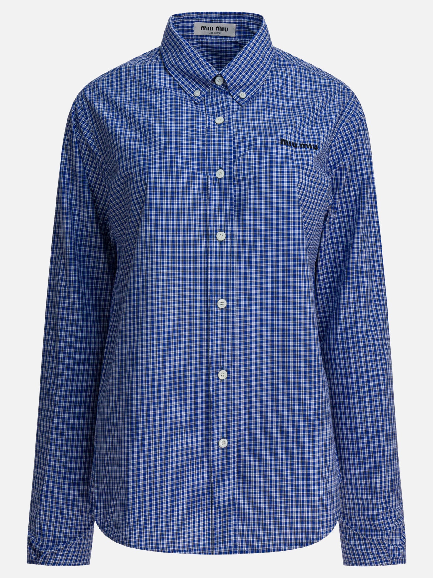 Casual shirts Check  Light blue - Miu Miu Women | PDP | VIETTI Online Store | Zoom-Modal
