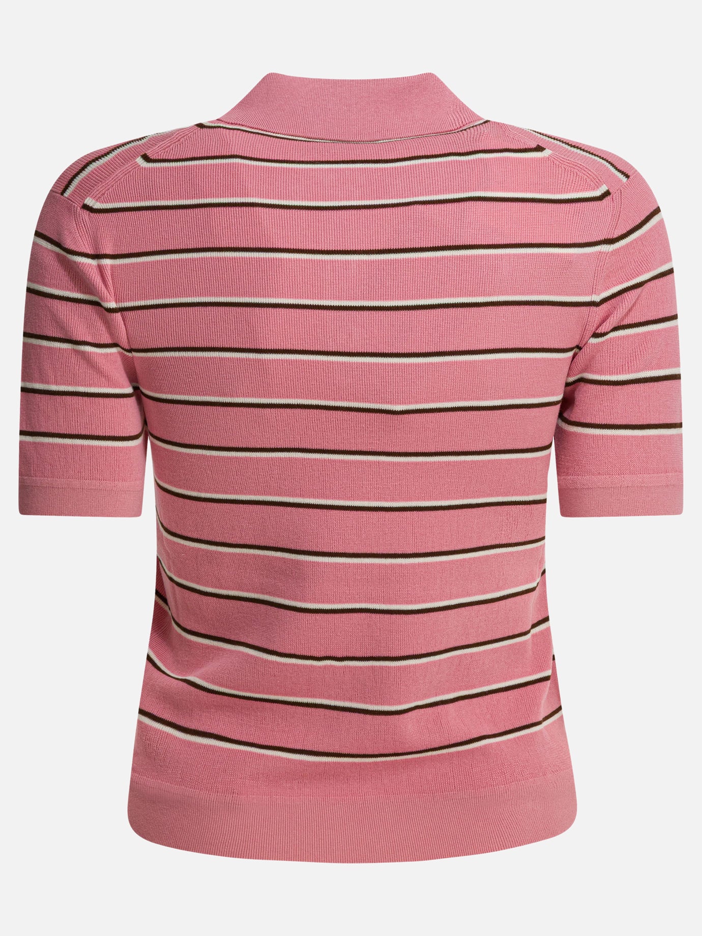 Polo shirts with buttons Striped  Pink - Miu Miu Women | PDP | VIETTI Online Store | Zoom-Modal_2
