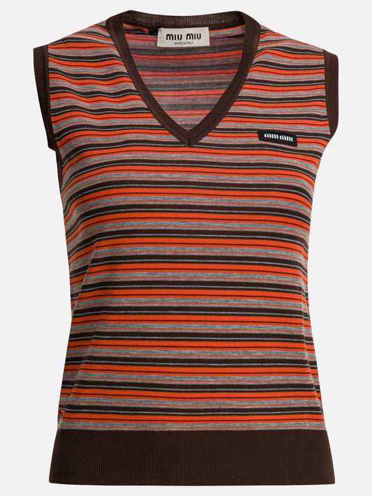 Vests Striped  Orange - Miu Miu Women | PLP | VIETTI Online Store 
