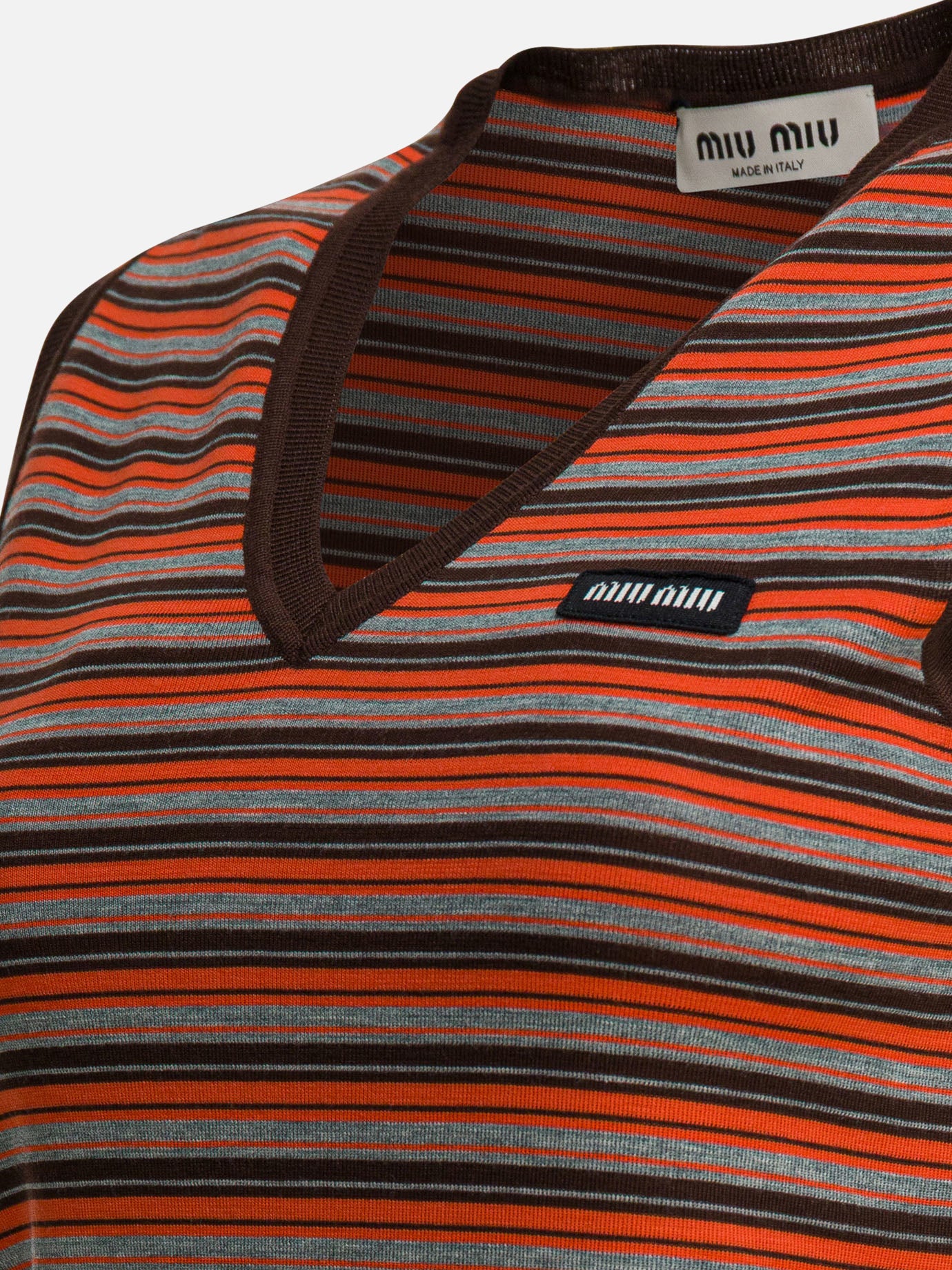 Vests Striped  Orange - Miu Miu Women | PDP | VIETTI Online Store | thumbnail_4