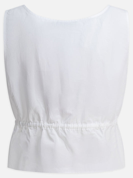 Casual tops Logo  White - Miu Miu Women | PDP | VIETTI Online Store | 2
