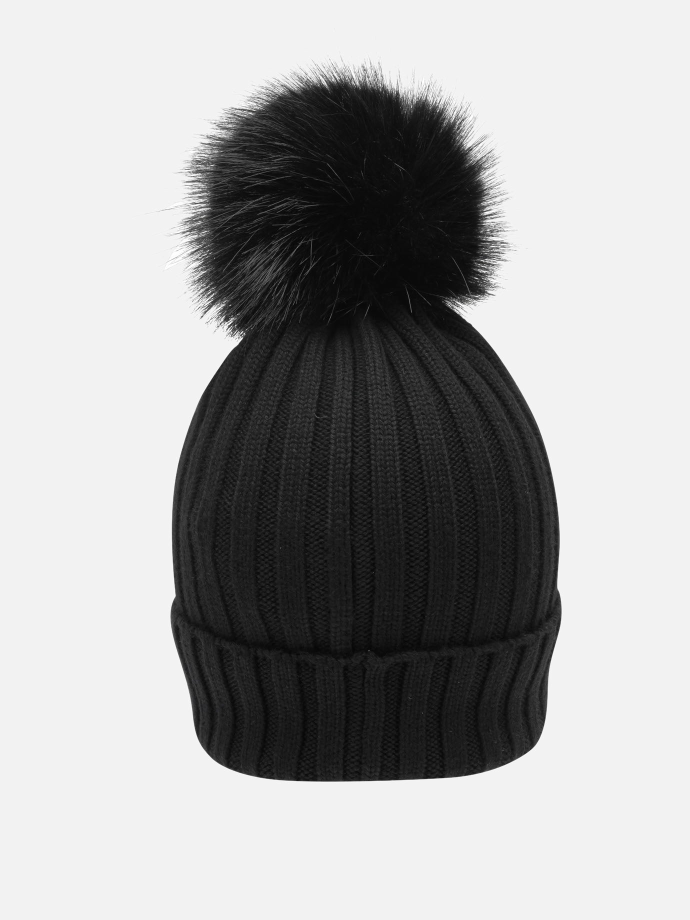 Beanies 100% virgin wool  Black - Moncler Women | PDP | VIETTI Online Store | Zoom-Modal_2
