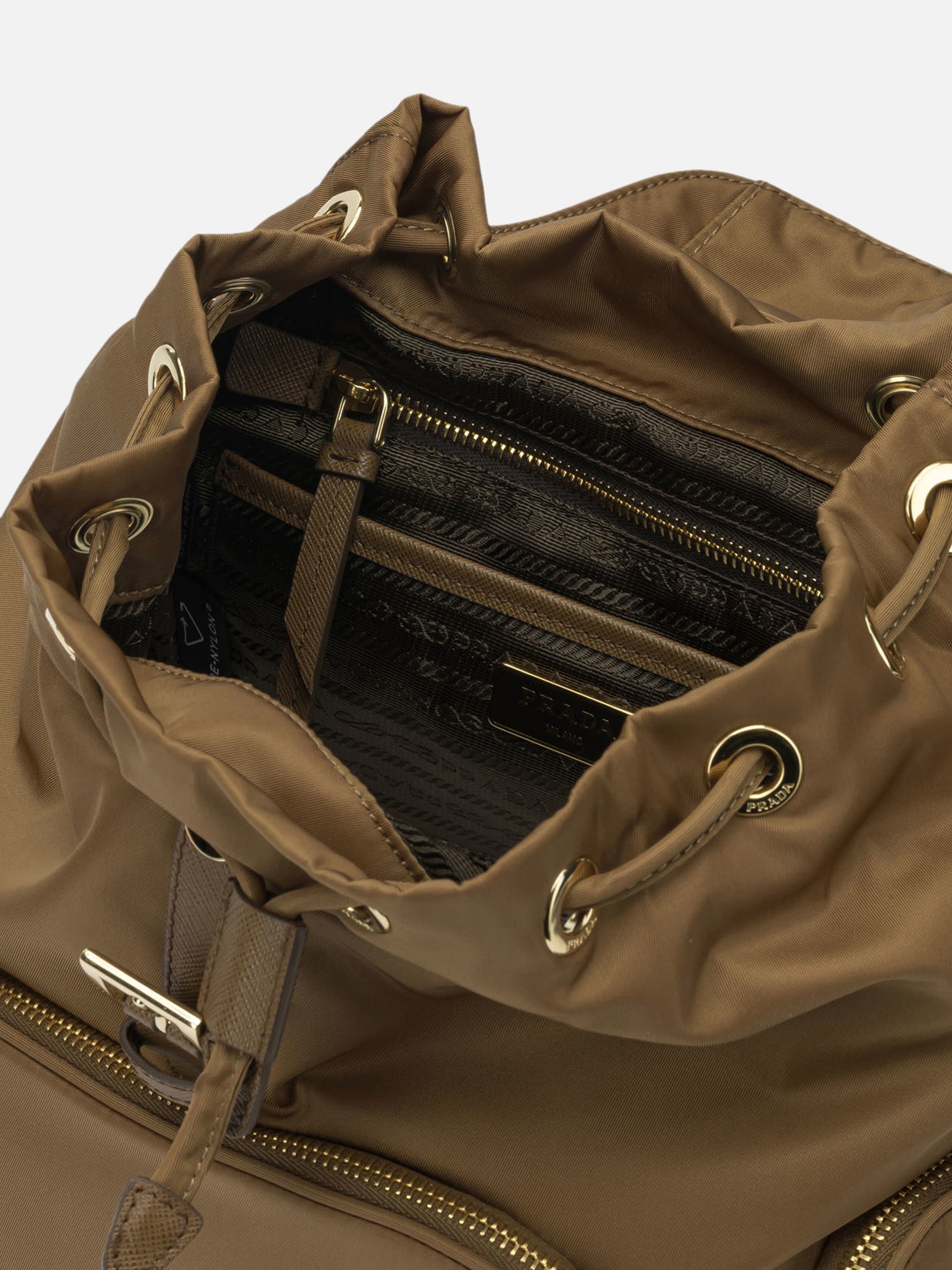 Casual backpacks 100% recycled polyamide  Brown - Prada Women | PDP | VIETTI Online Store | Zoom-Modal_5
