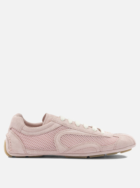 Low top sneakers 100% polyester - 100% calf leather  Pink - Prada Women | PLP | VIETTI Online Store 

