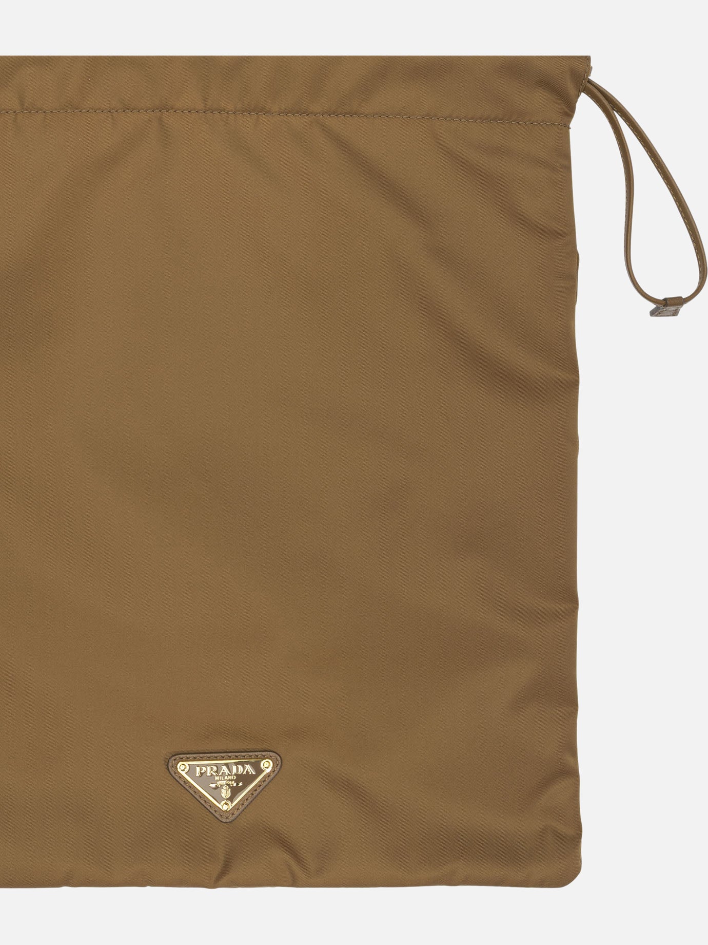 Document cases 100% recycled polyamide - Other fabric: 100% lamb leather  Brown - Prada Women | PDP | VIETTI Online Store | thumbnail_3