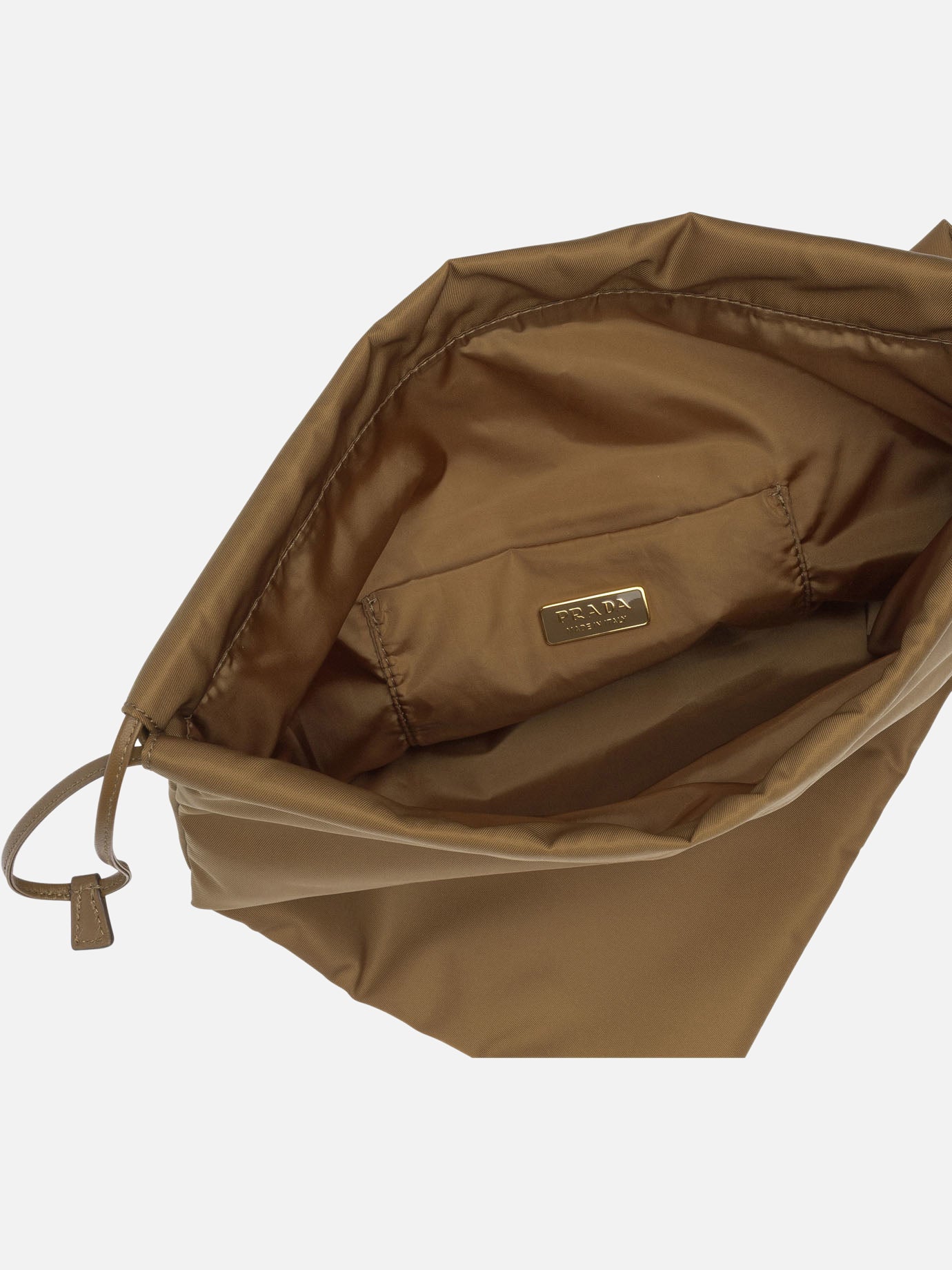 Document cases 100% recycled polyamide - Other fabric: 100% lamb leather  Brown - Prada Women | PDP | VIETTI Online Store | Zoom-Modal_4
