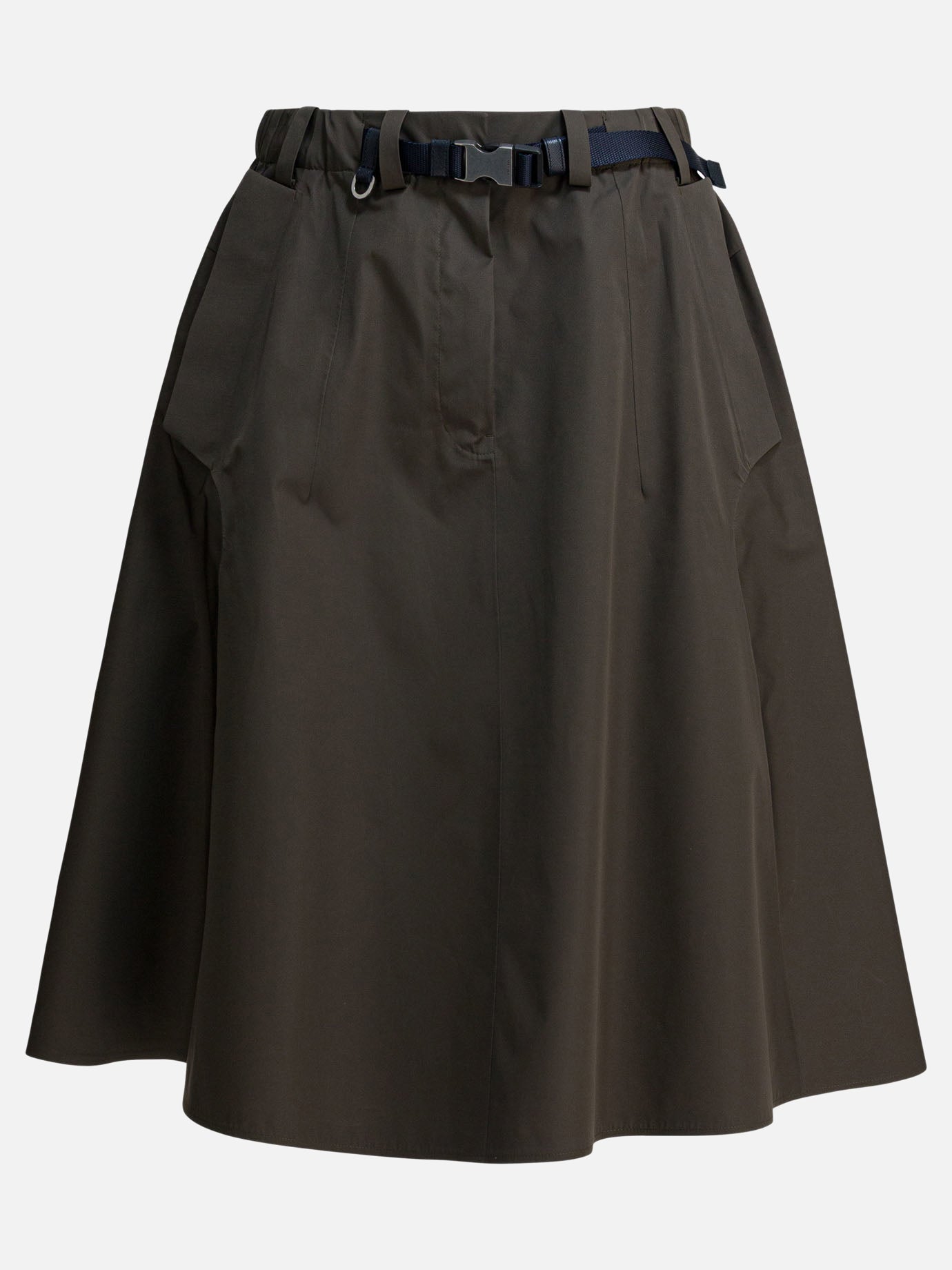 Midi skirts Solid colour  Green - Prada Women | PDP | VIETTI Online Store | thumbnail