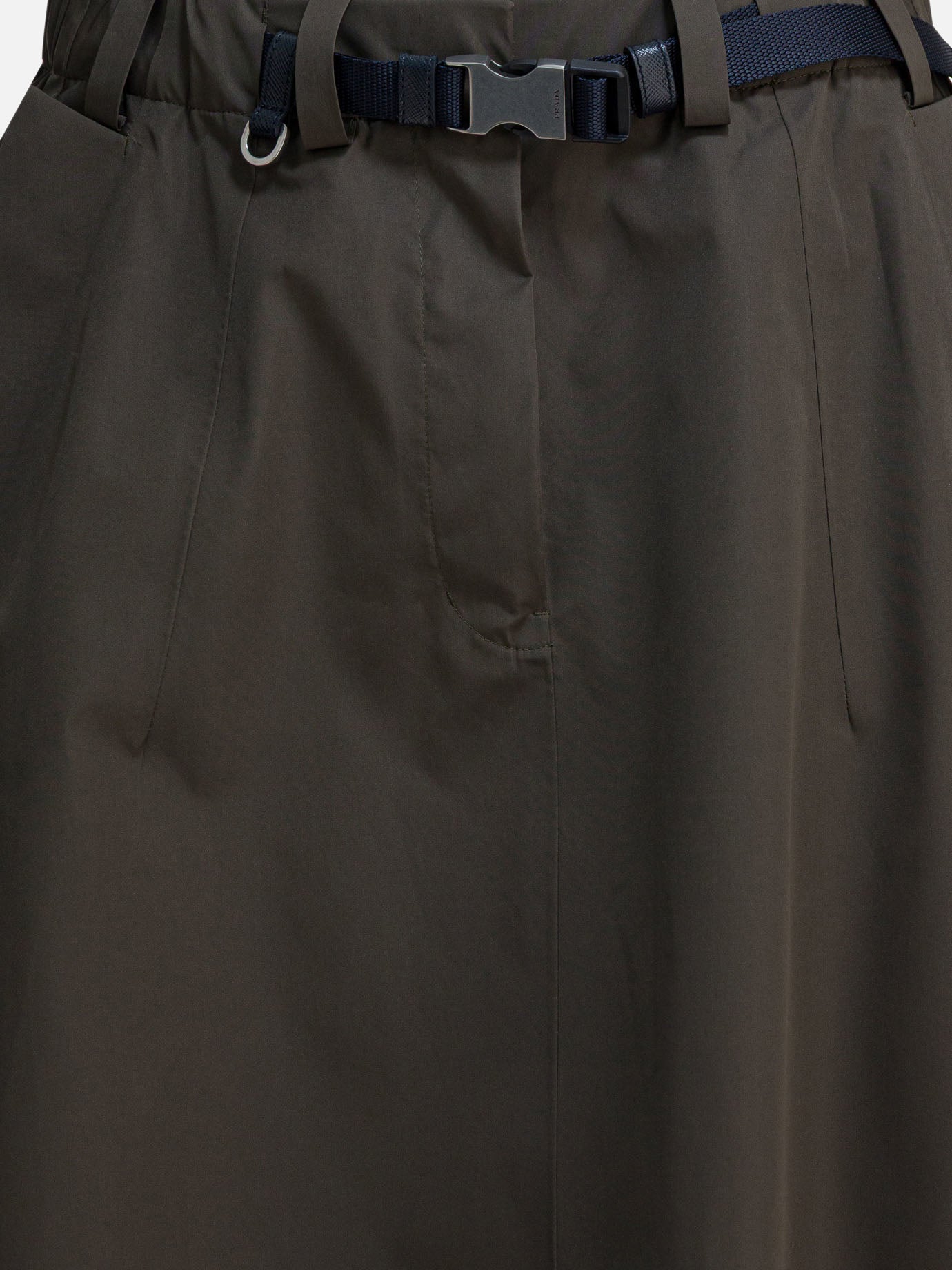 Midi skirts Solid colour  Green - Prada Women | PDP | VIETTI Online Store | thumbnail_3