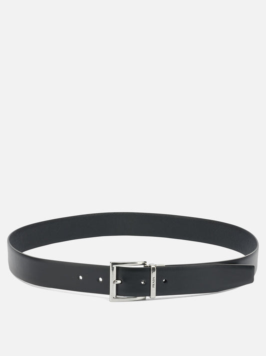 Leather belts 100% calf leather  Black - Prada Men | PDP | VIETTI Online Store 
