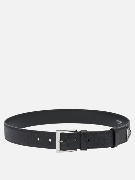 Leather belts 100% calf leather  Black - Prada Men | PDP | VIETTI Online Store 
