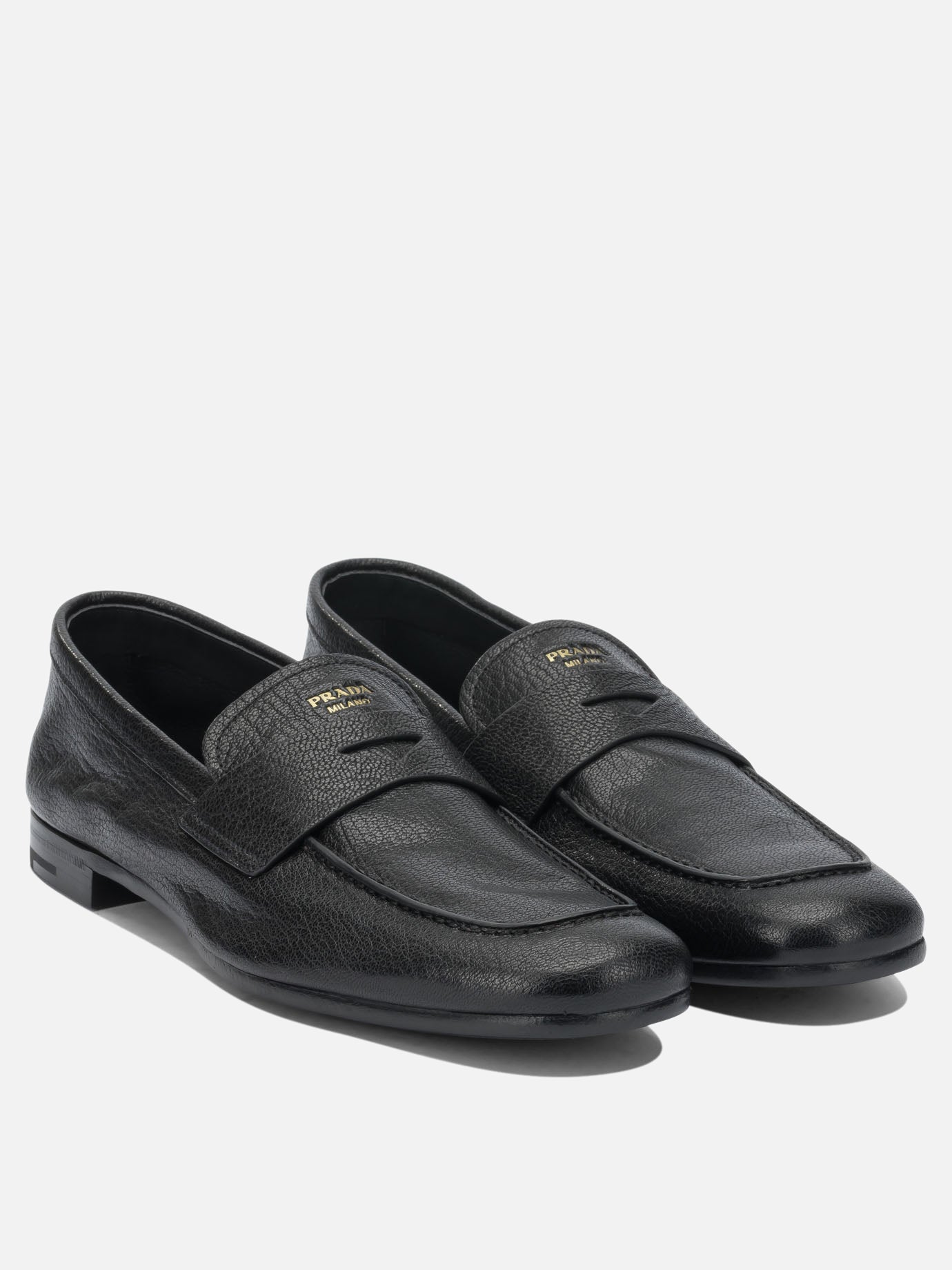 Loafers 100% goat lether  Black - Prada Men | PDP | VIETTI Online Store | thumbnail_2