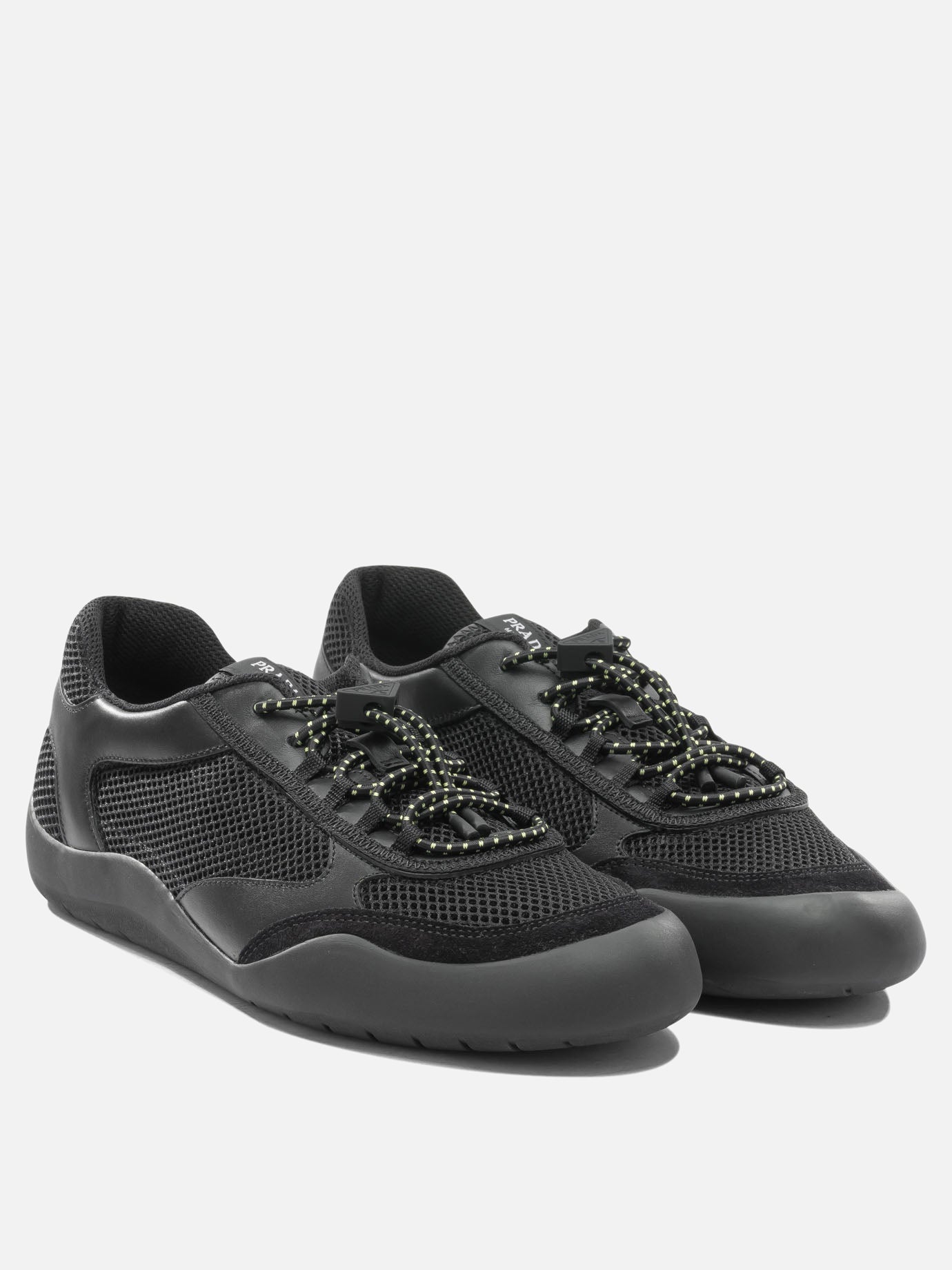 Low top sneakers 100% polyester - 100% rubber  Black - Prada Men | PDP | VIETTI Online Store | Zoom-Modal_2
