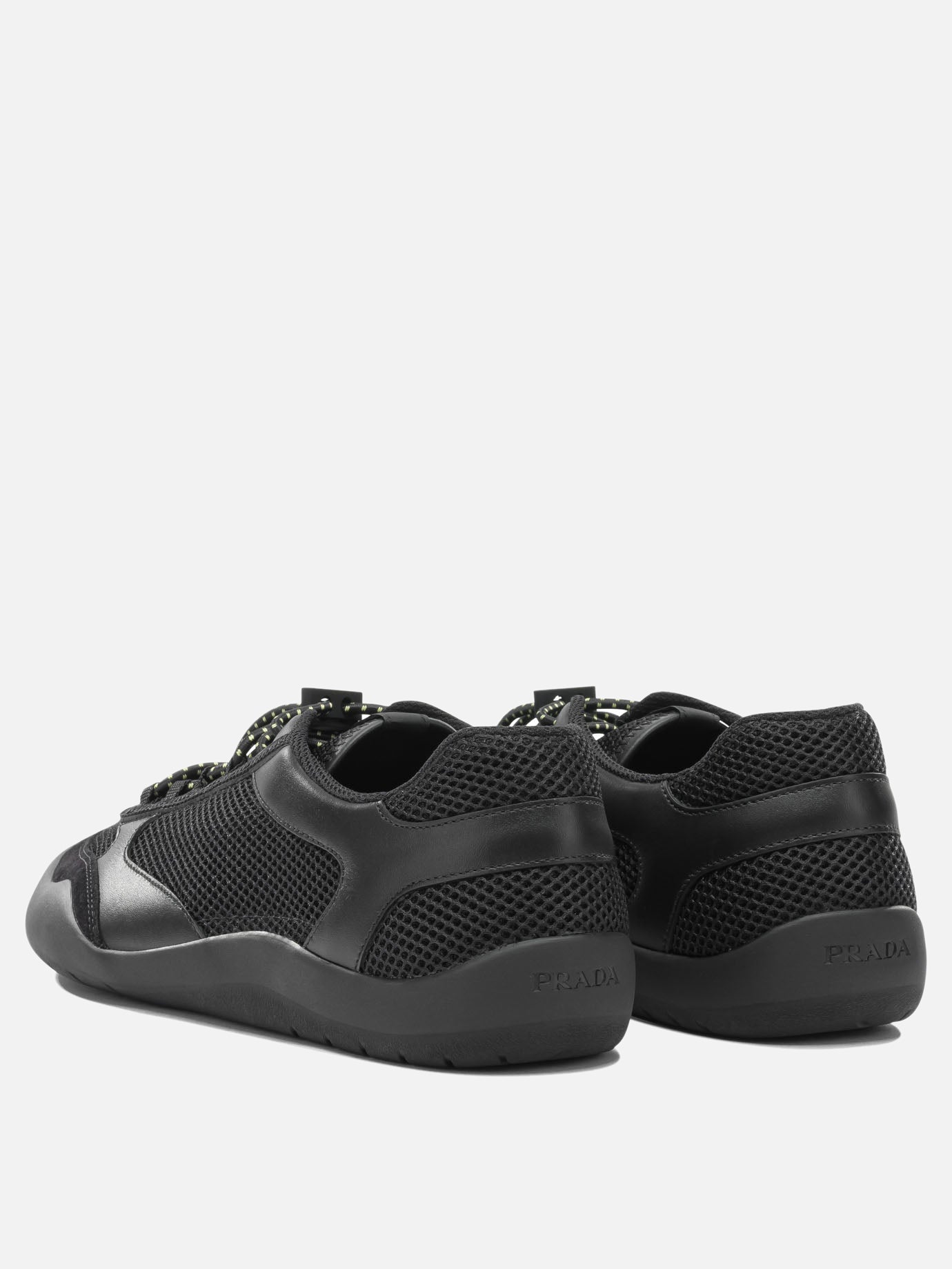 Low top sneakers 100% polyester - 100% rubber  Black - Prada Men | PDP | VIETTI Online Store | thumbnail_4