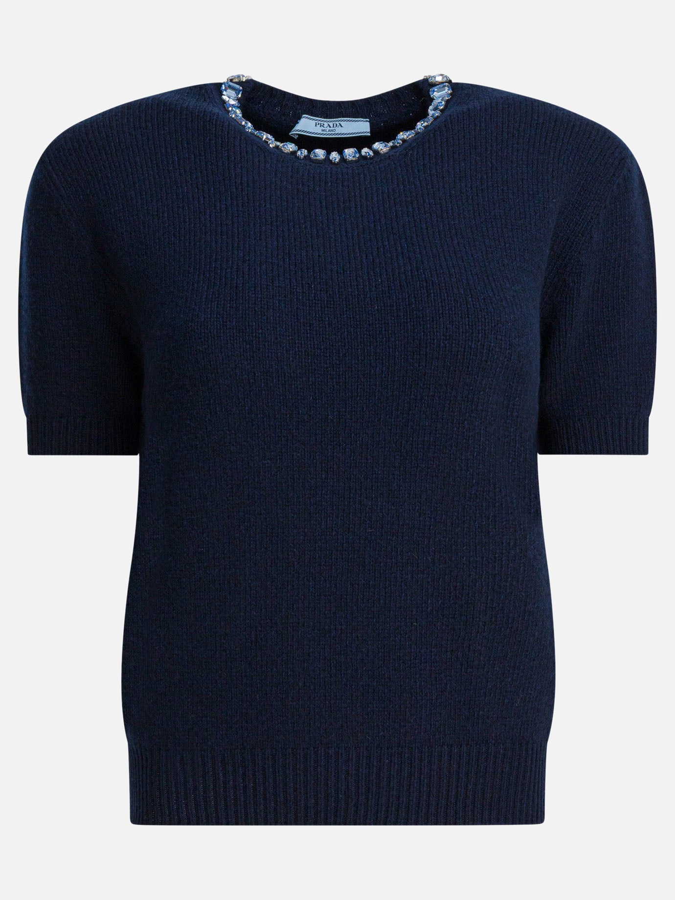 Crewneck sweaters Solid colour  Blue - Prada Women | PDP | VIETTI Online Store | thumbnail