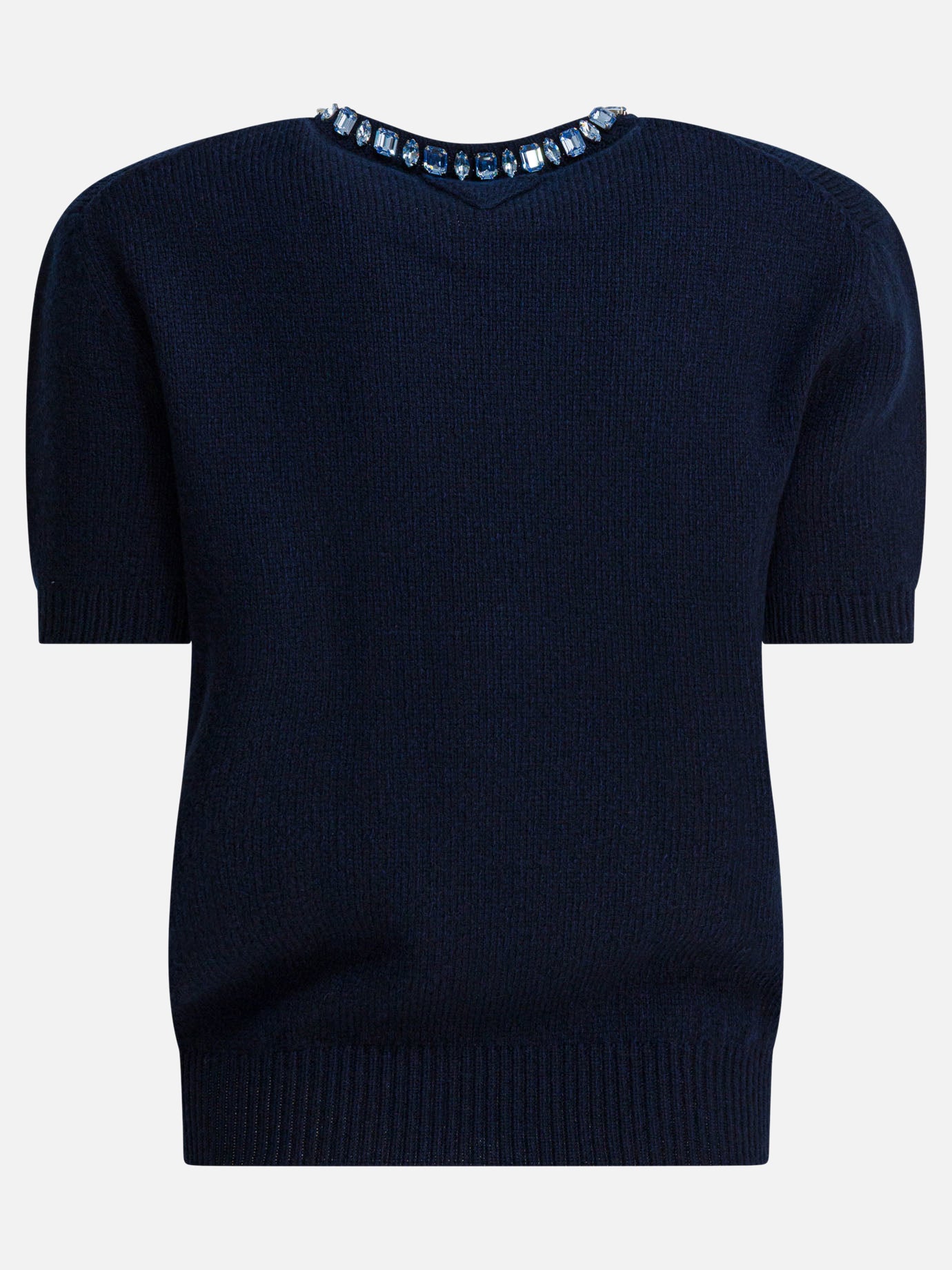Crewneck sweaters Solid colour  Blue - Prada Women | PDP | VIETTI Online Store | Zoom-Modal_2
