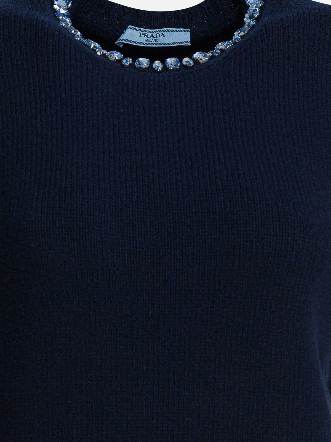 Crewneck sweaters Solid colour  Blue - Prada Women | PDP | VIETTI Online Store | Zoom-Modal_3
