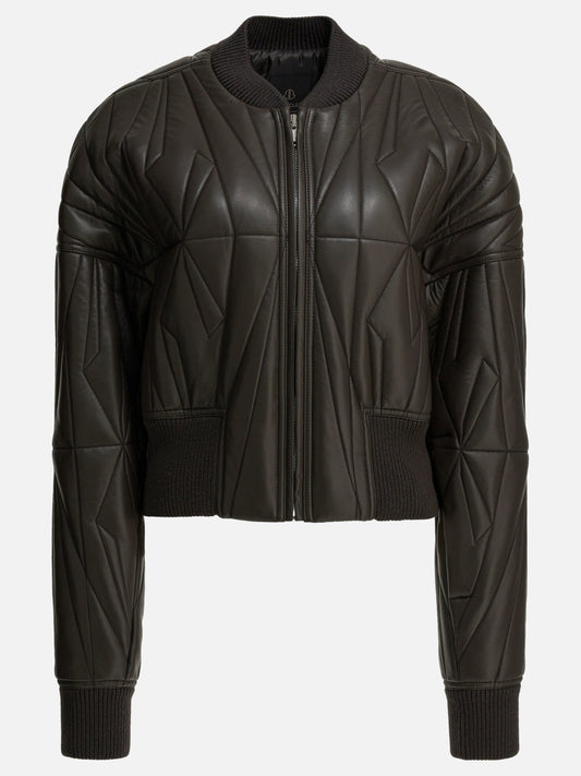 Leather jackets Solid colour  Grey - Rick Owens Women | PLP | VIETTI Online Store 
