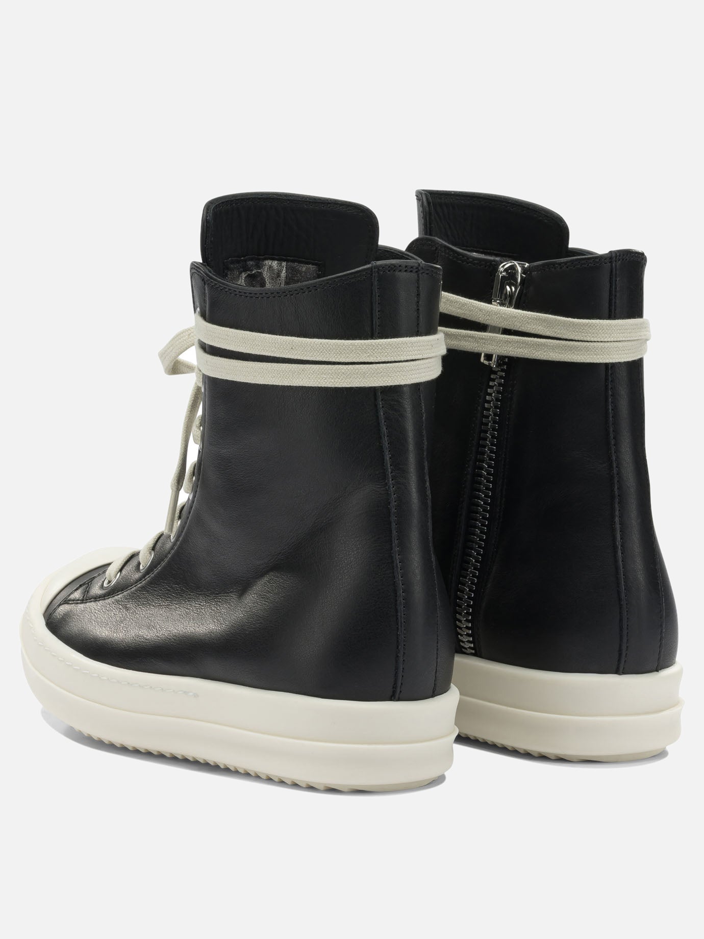 Low top sneakers 100% cow leather - 100% thermoplastic rubber  Black - Rick Owens Women | PDP | VIETTI Online Store | thumbnail_4