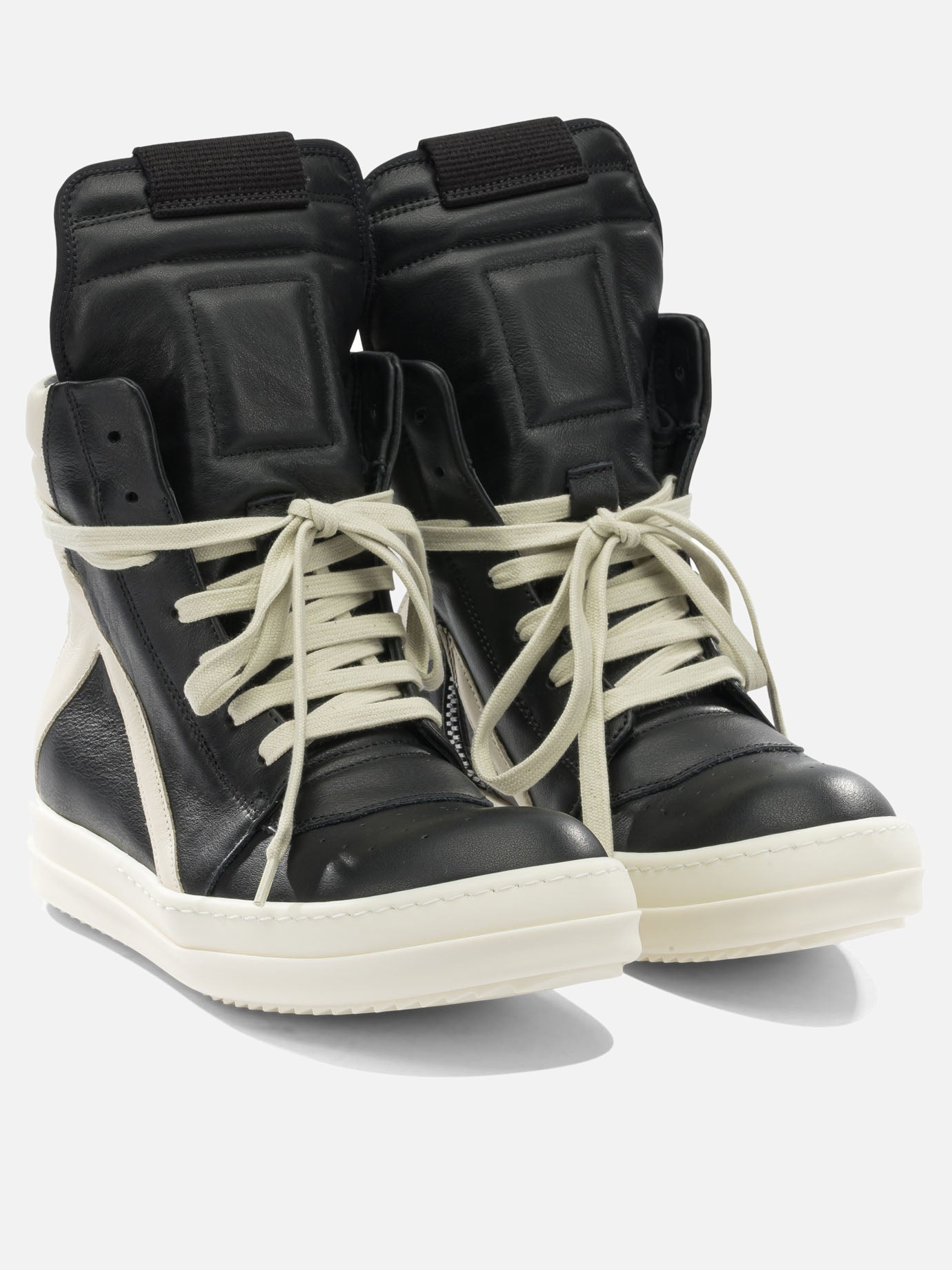 High top sneakers 100% cow leather - 100% thermoplastic rubber  Black - Rick Owens Women | PDP | VIETTI Online Store | thumbnail_2