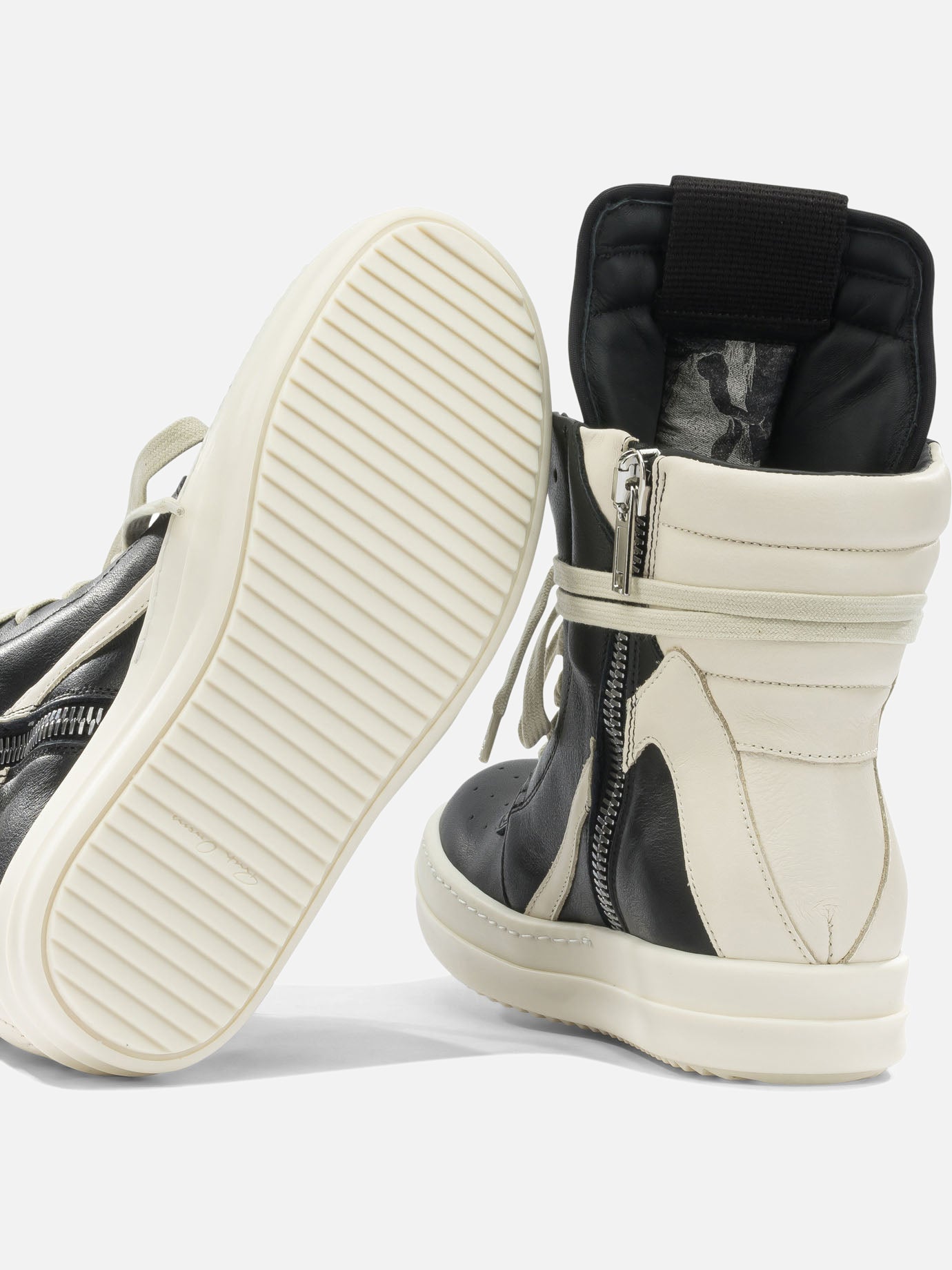 High top sneakers 100% cow leather - 100% thermoplastic rubber  Black - Rick Owens Women | PDP | VIETTI Online Store | thumbnail_5