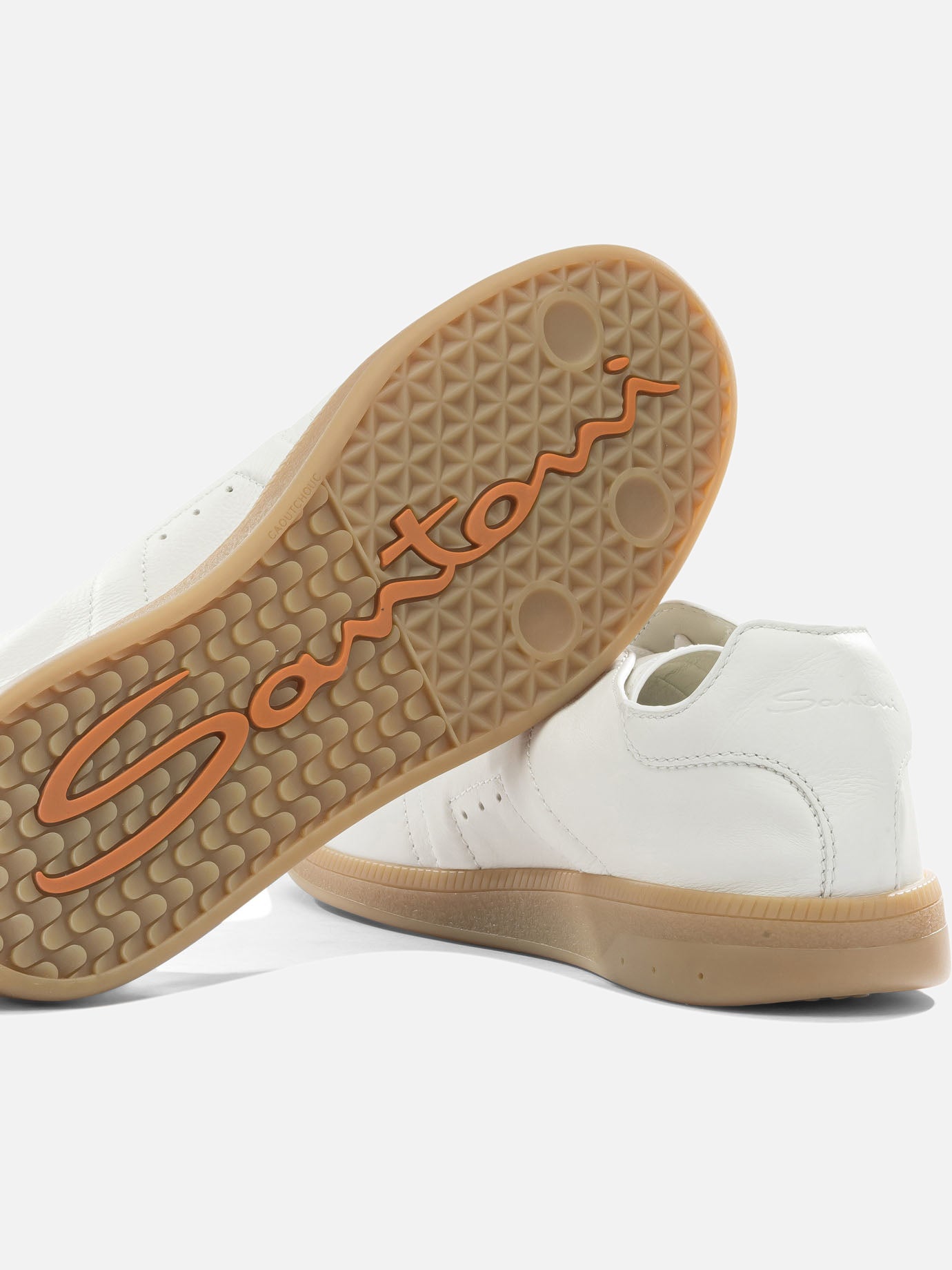 Low top sneakers 100% leather - 100% rubber  White - Santoni Men | PDP | VIETTI Online Store | Zoom-Modal_5

