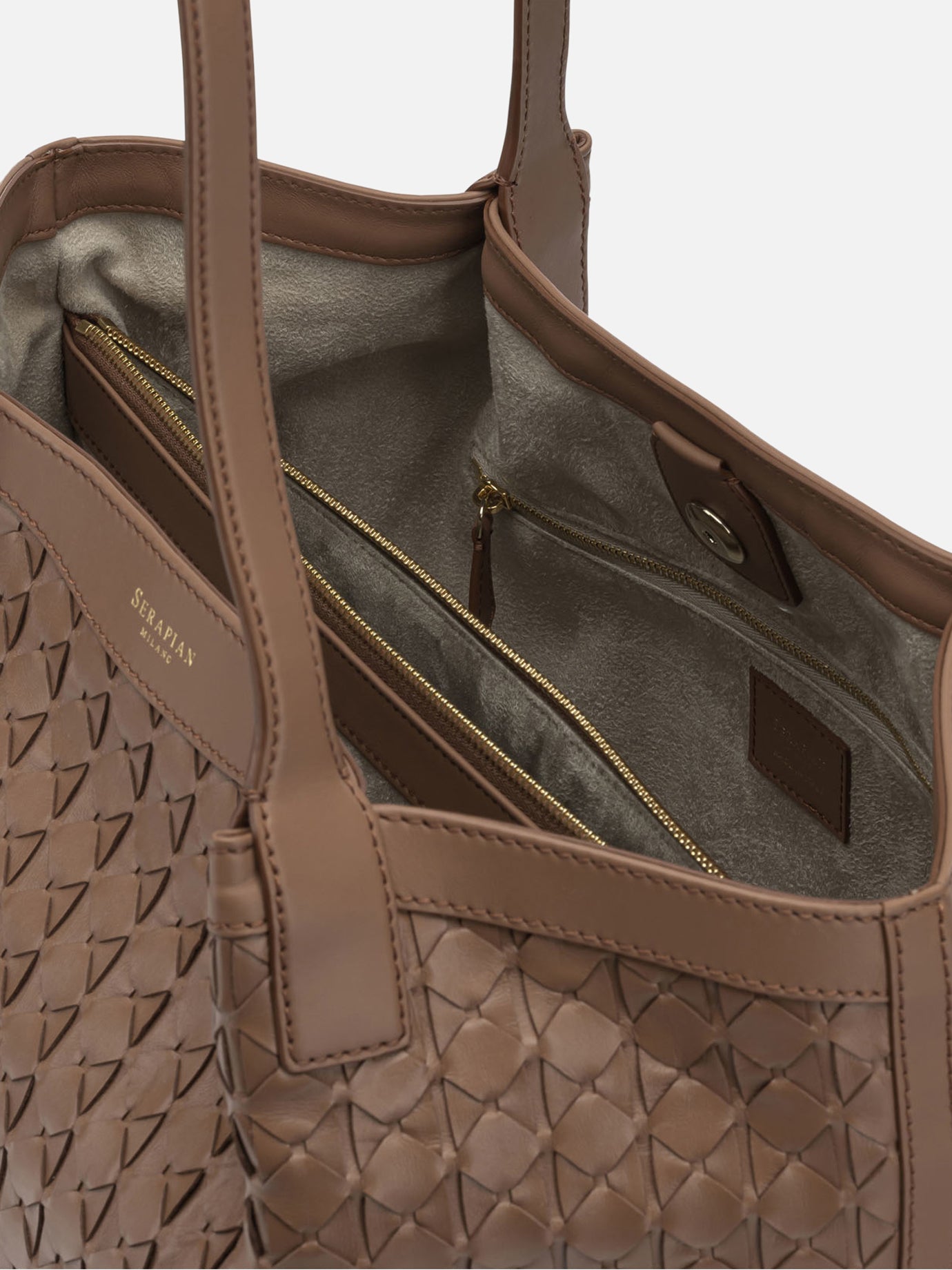 Small bags 100% nappa leather  Brown - Serapian Women | PDP | VIETTI Online Store | thumbnail_5