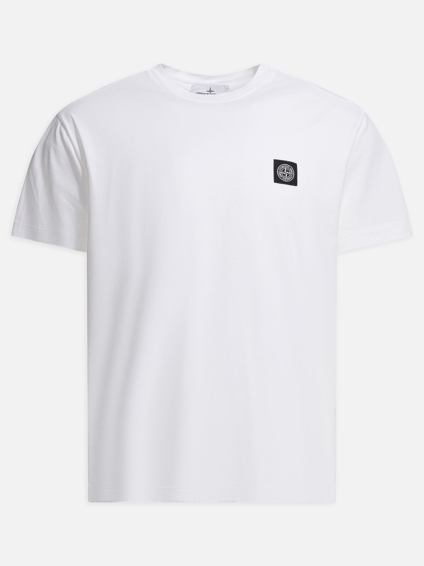 Crewneck t-shirts Logo  White - Stone Island Men | PDP | VIETTI Online Store | Zoom-Modal
