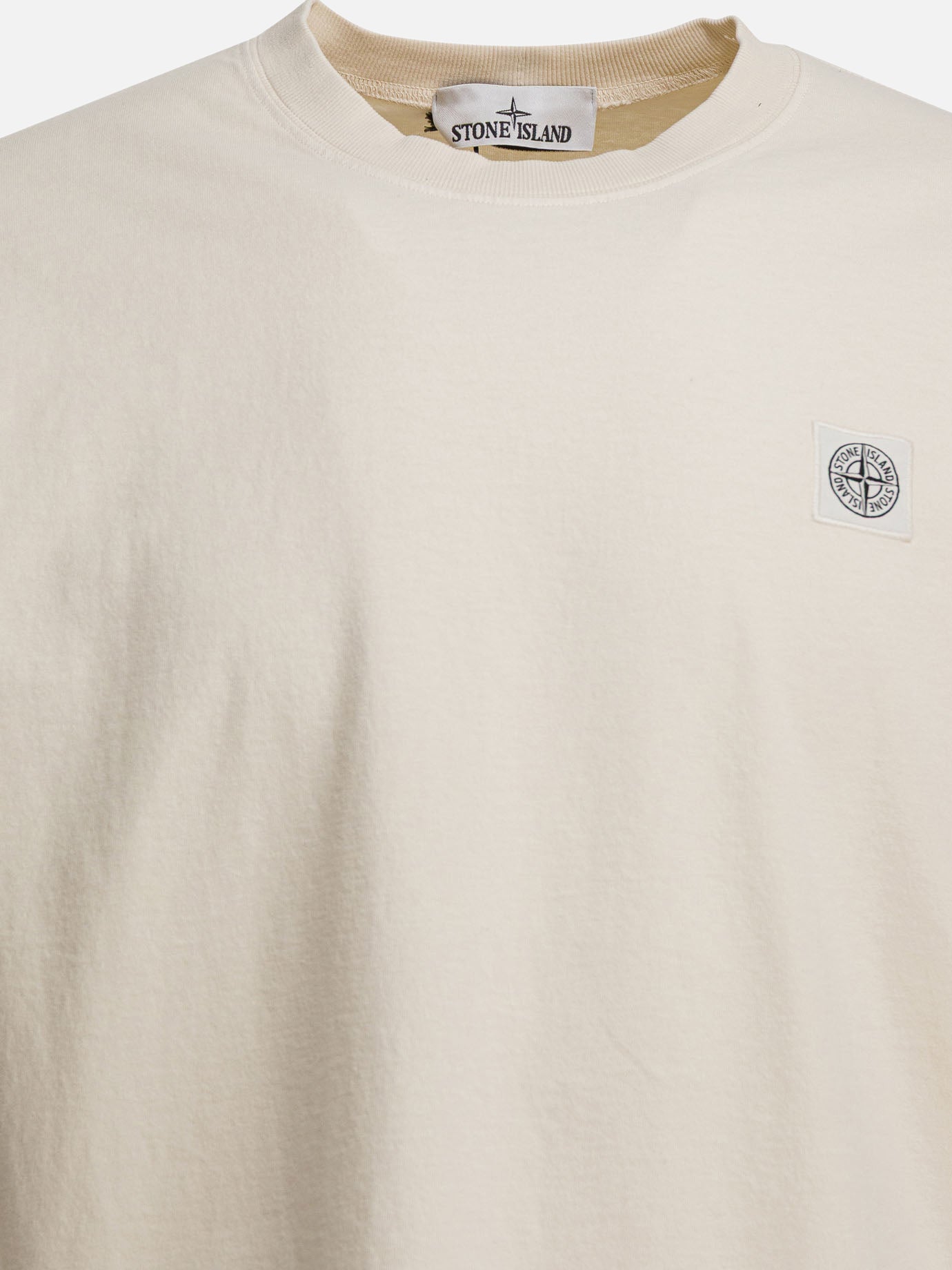 Crewneck t-shirts Logo  White - Stone Island Men | PDP | VIETTI Online Store | thumbnail_3