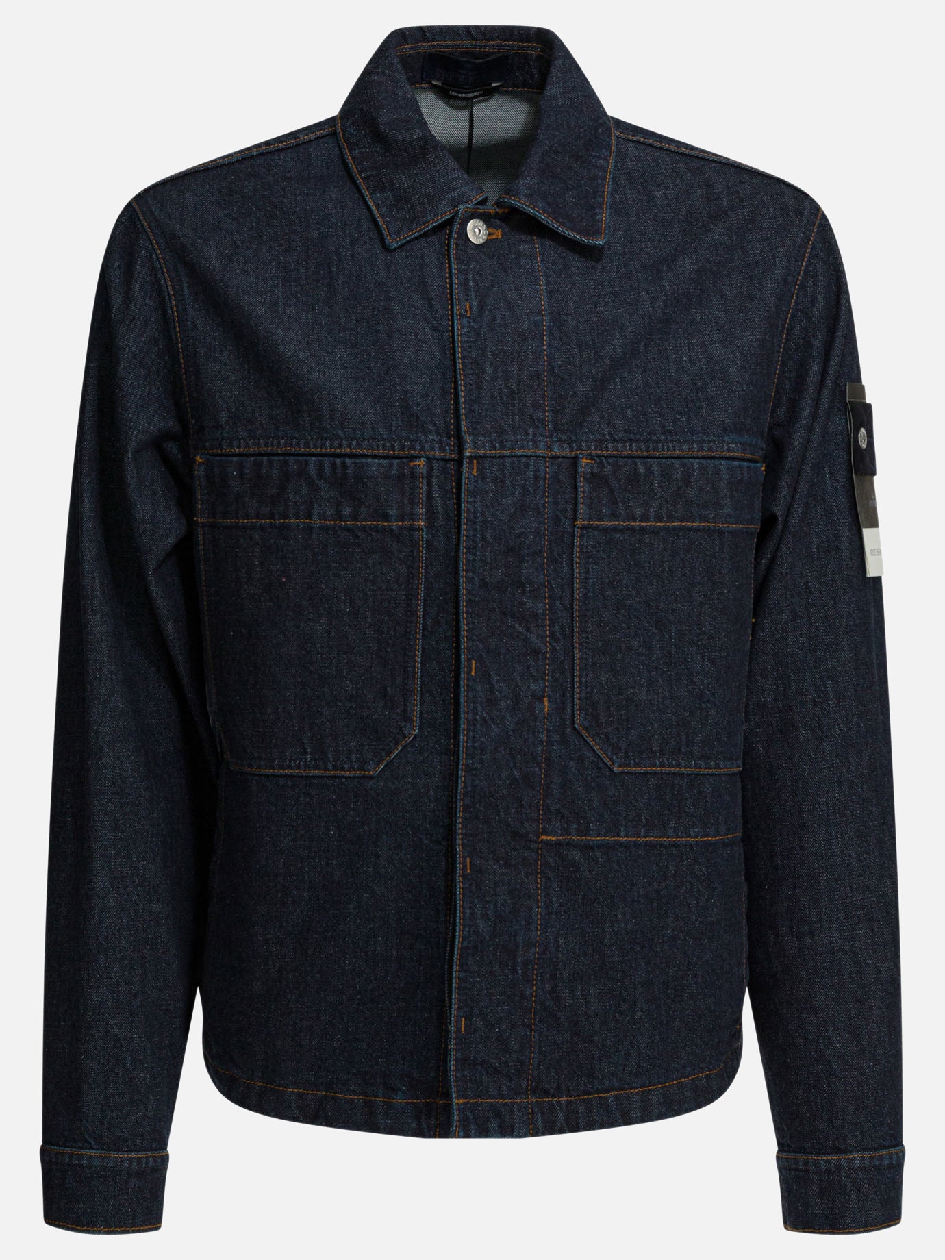 Denim jackets Solid colour  Blue - Stone Island Men | PDP | VIETTI Online Store | Zoom-Modal
