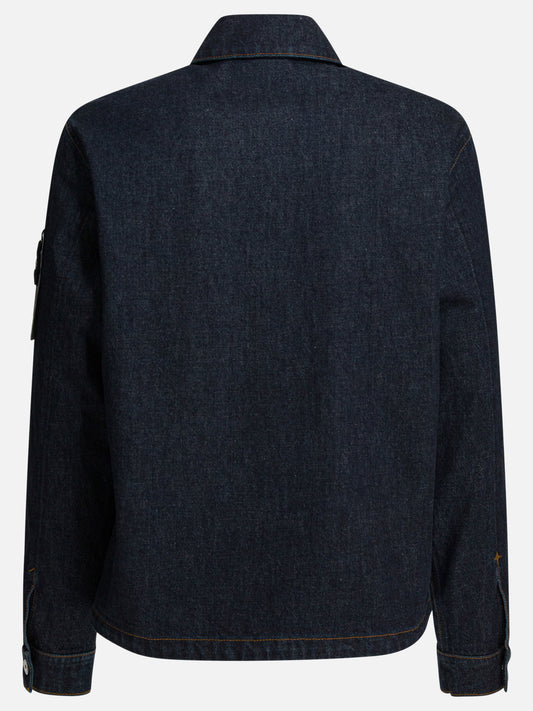 Denim jackets Solid colour  Blue - Stone Island Men | VIETTI Online Store | 2
