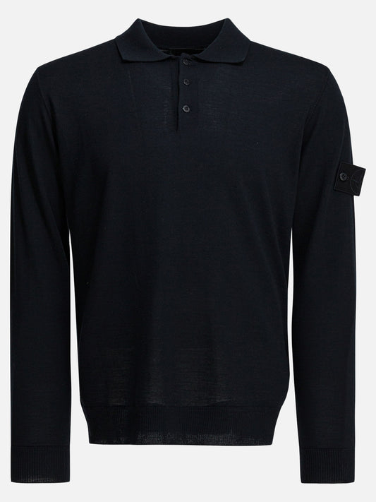 Polo sweater Solid colour  Blue - Stone Island Men | PDP | VIETTI Online Store 
