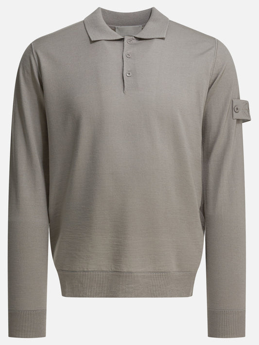 Polo sweater Solid colour  Grey - Stone Island Men | PDP | VIETTI Online Store 
