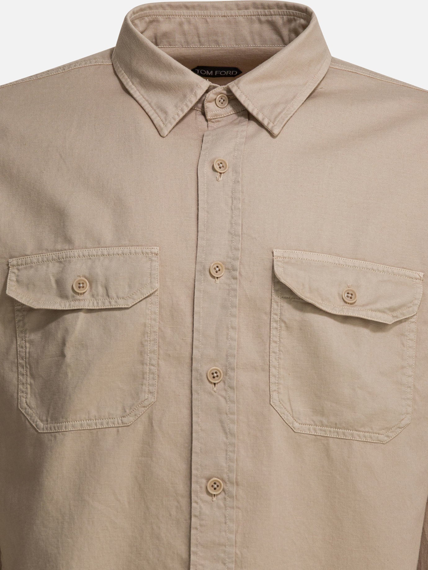 Casual shirts Solid colour  Beige - Tom Ford Men | PDP | VIETTI Online Store | Zoom-Modal_3
