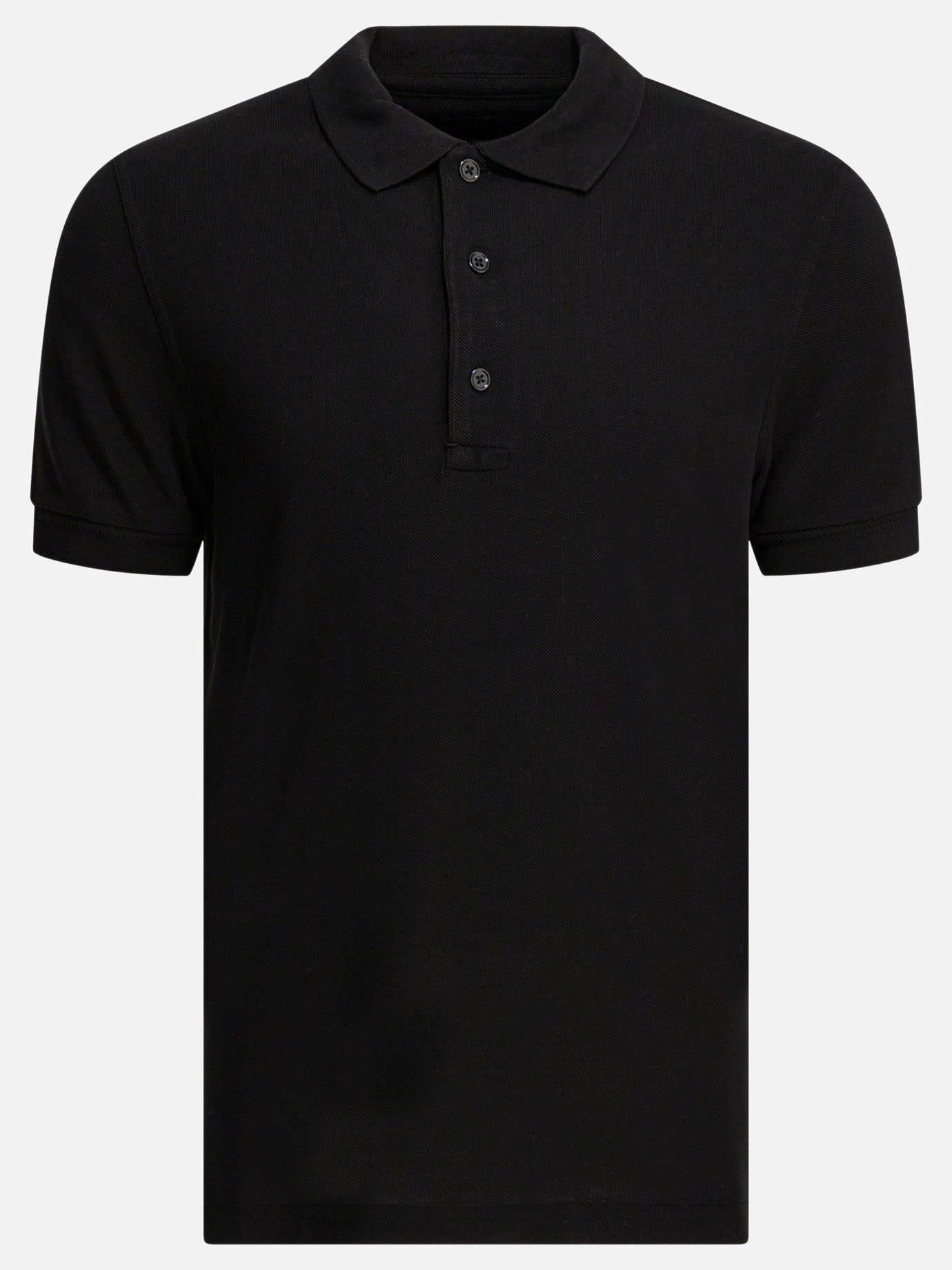 Polo shirts with buttons Solid colour  Black - Tom Ford Men | PDP | VIETTI Online Store | thumbnail
