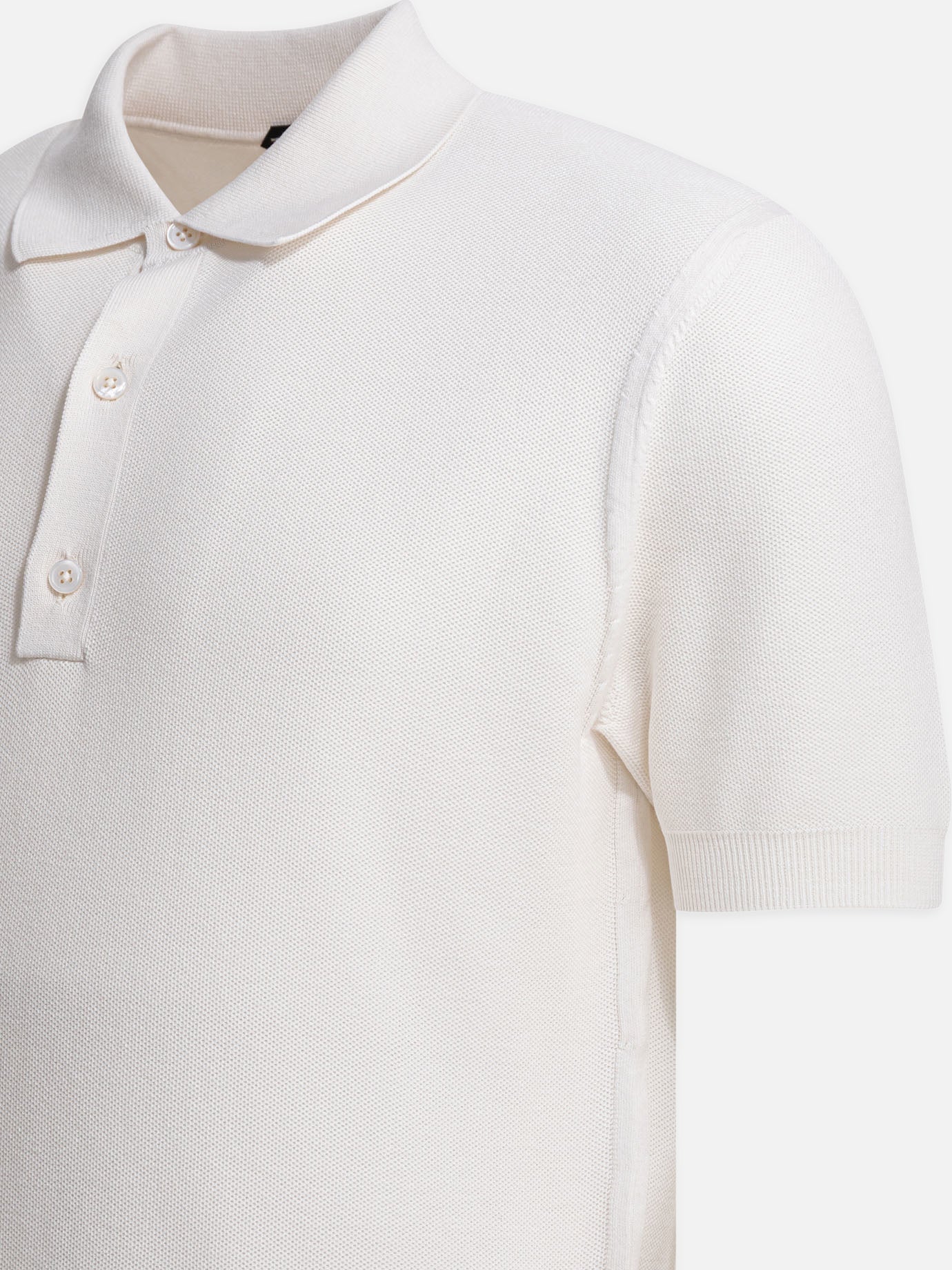 Polo shirts with buttons Solid colour  White - Tom Ford Men | PDP | VIETTI Online Store | thumbnail_4