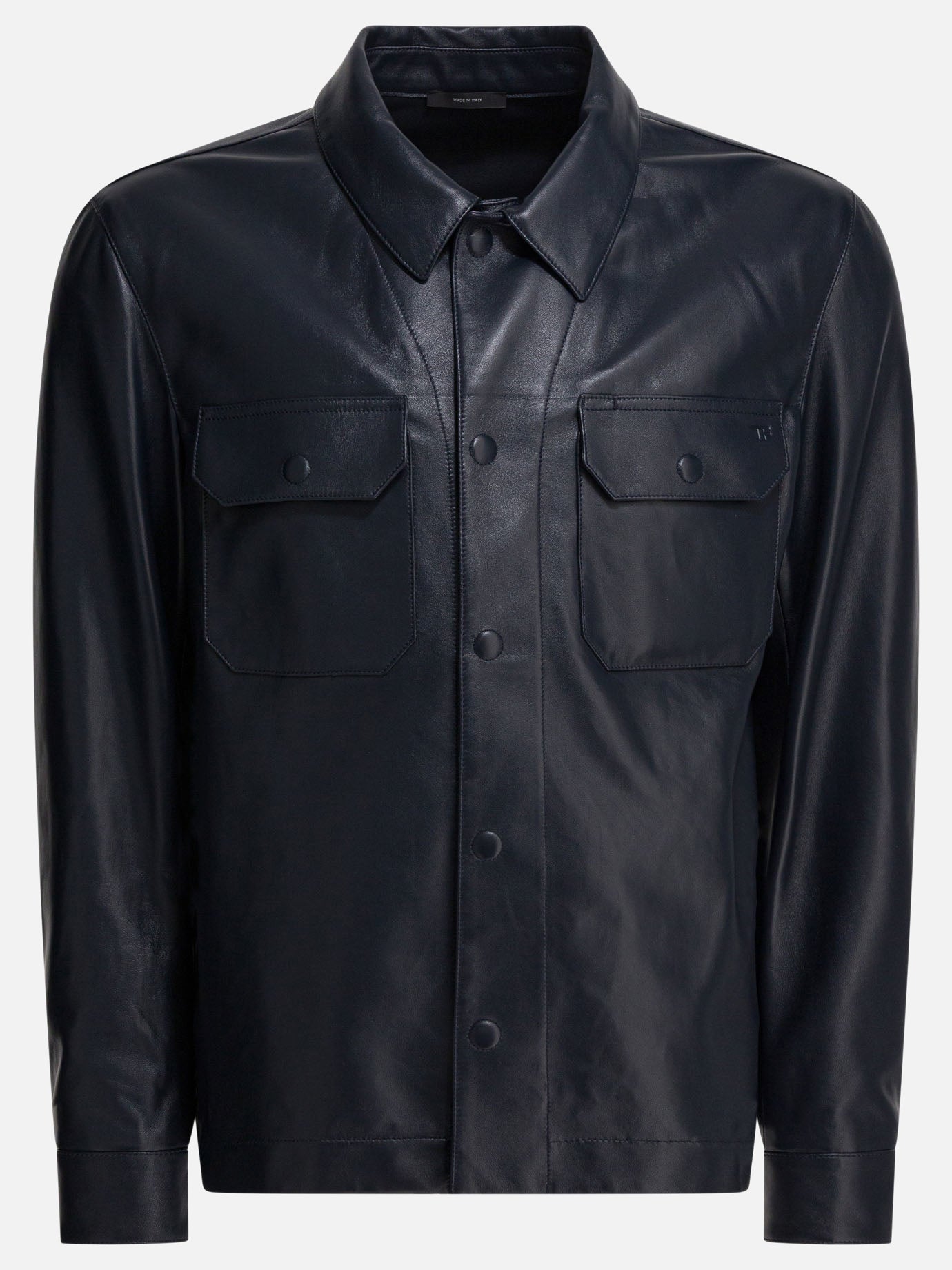 Leather jackets Solid colour  Blue - Tom Ford Men | PDP | VIETTI Online Store | Zoom-Modal
