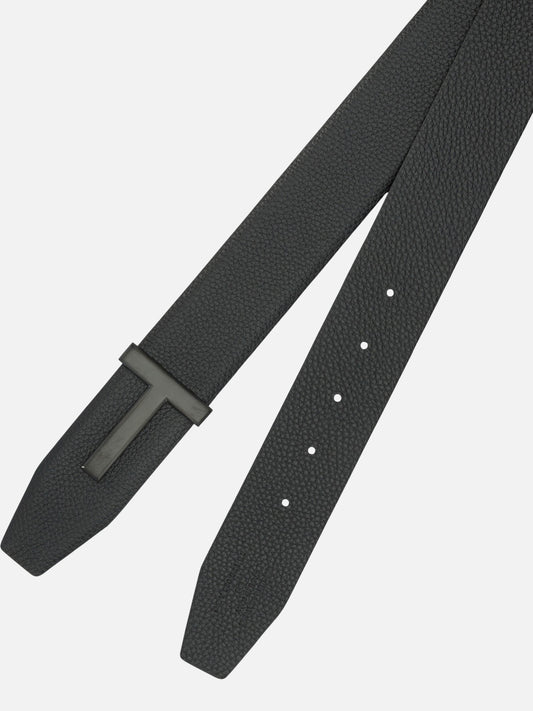 Leather belts 100% calf leather - 100% calf leather  Black - Tom Ford Men | PLP | VIETTI Online Store | 2
