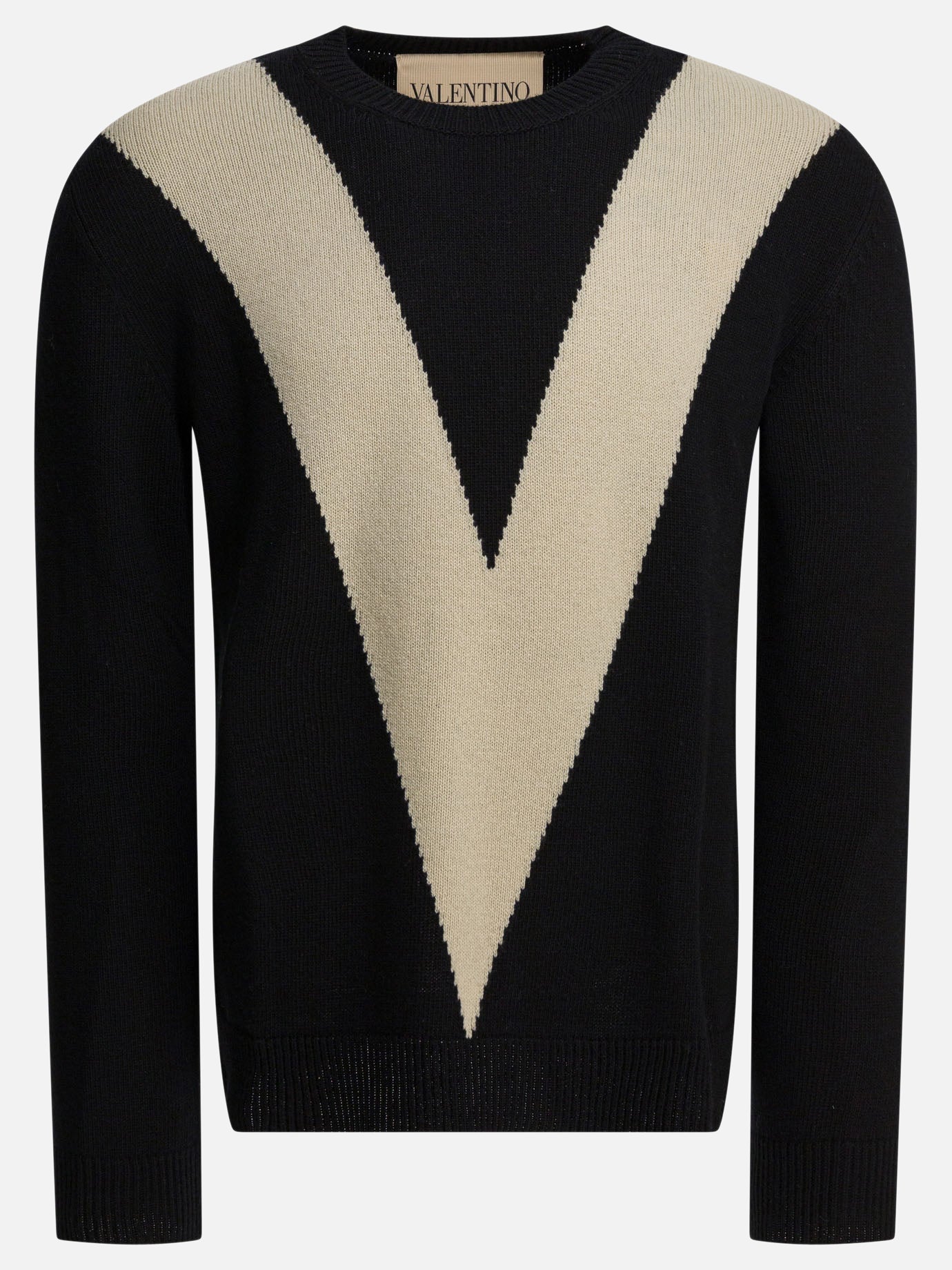 Crewneck sweaters Logo  Black - Valentino Men | PDP | VIETTI Online Store | Zoom-Modal
