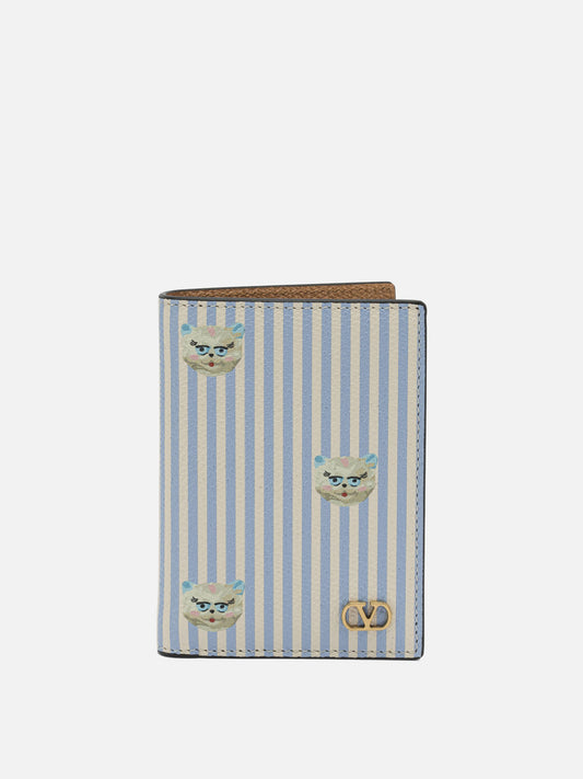 Card holders 100% calf leather  Light blue - Valentino Garavani Men | PLP | VIETTI Online Store 
