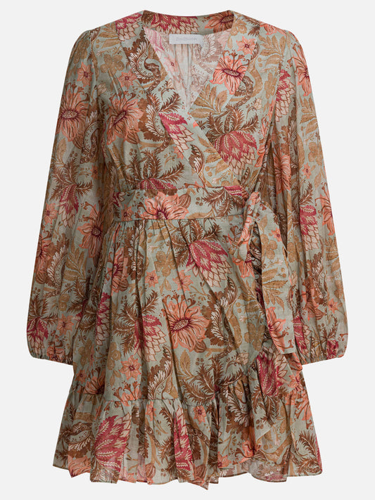 Mini dresses Floral  Green - Zimmermann Women | PDP | VIETTI Online Store 
