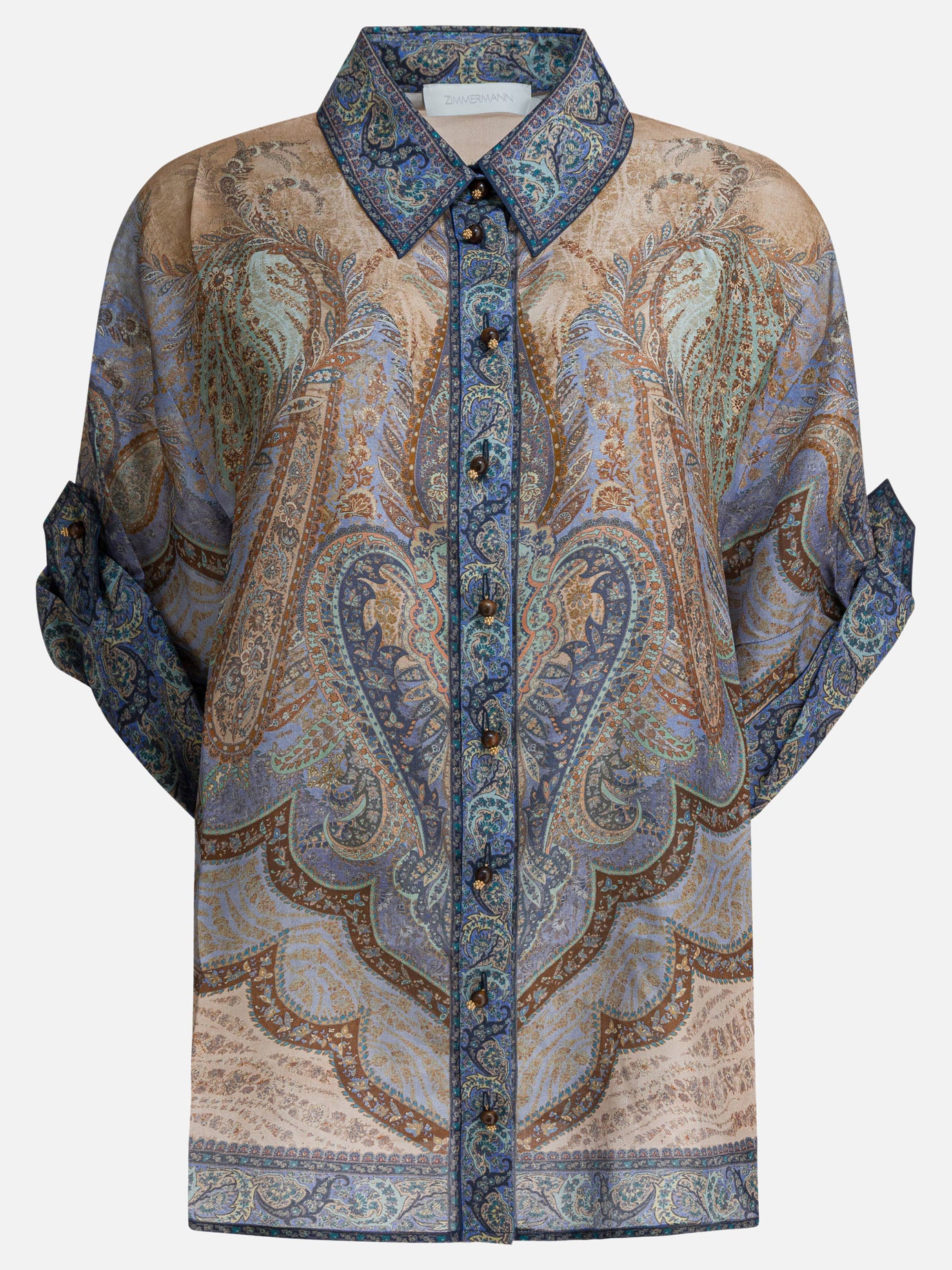 Casual shirts Paisley  Light blue - Zimmermann Women | PDP | VIETTI Online Store | Zoom-Modal
