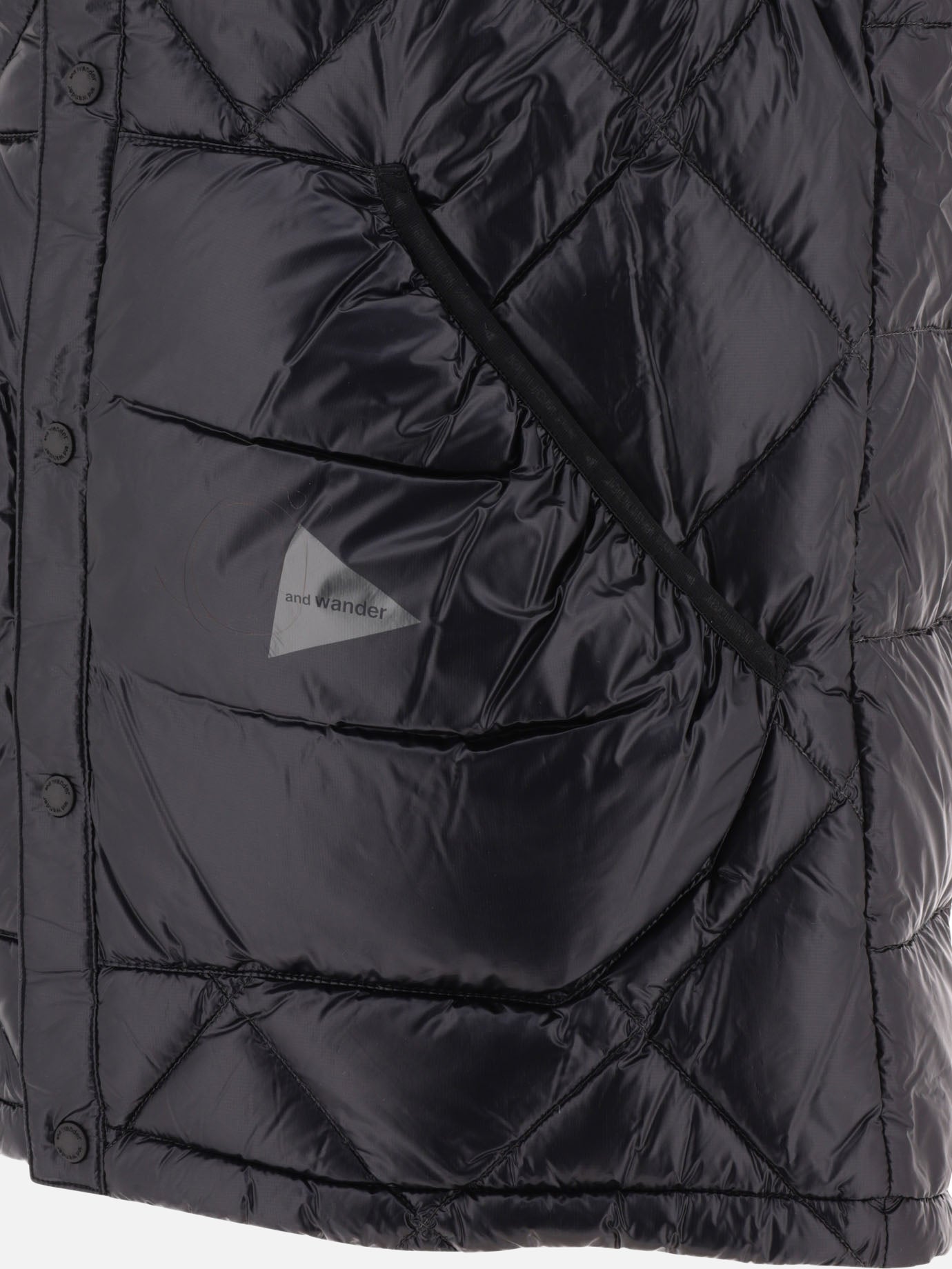 Vest jackets 100% nylon - Padding: down and feather  Black - and Wander Men | PDP | VIETTI Online Store | thumbnail_4