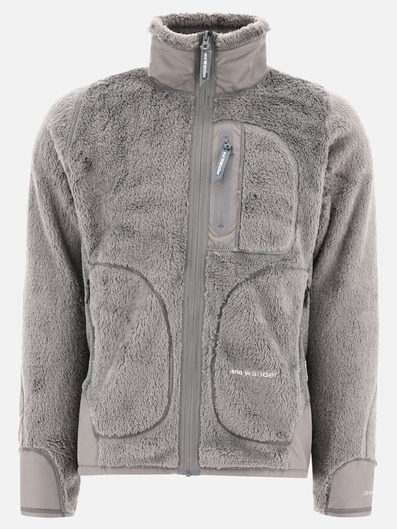 Fleece jackets 100% polyester  Grey - and Wander Men | PDP | VIETTI Online Store | thumbnail