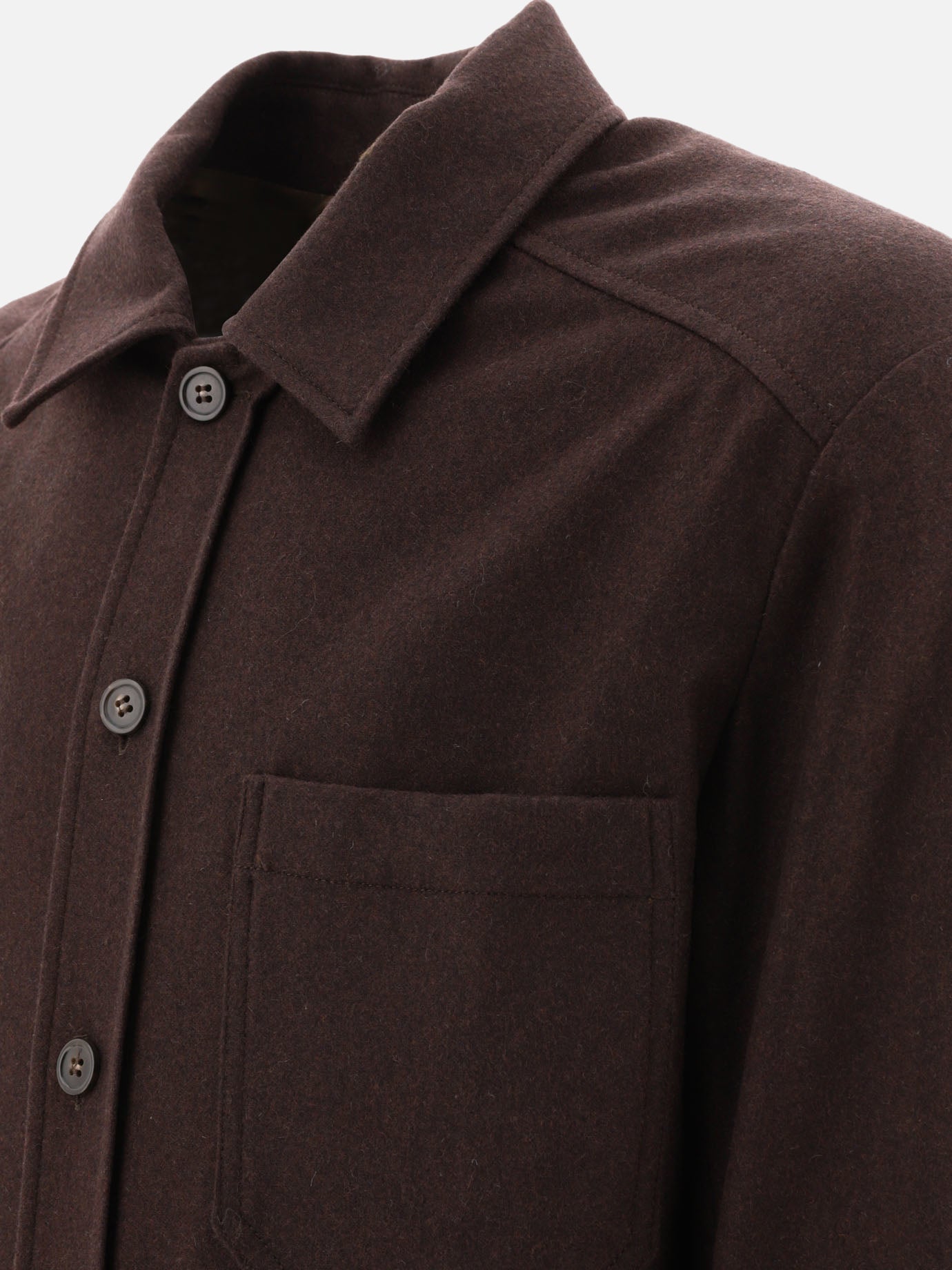 Overshirt jackets 70% lana 25% poliammide 5% poliestere  Brown - A.P.C. Men | PDP | VIETTI Online Store | Zoom-Modal_4
