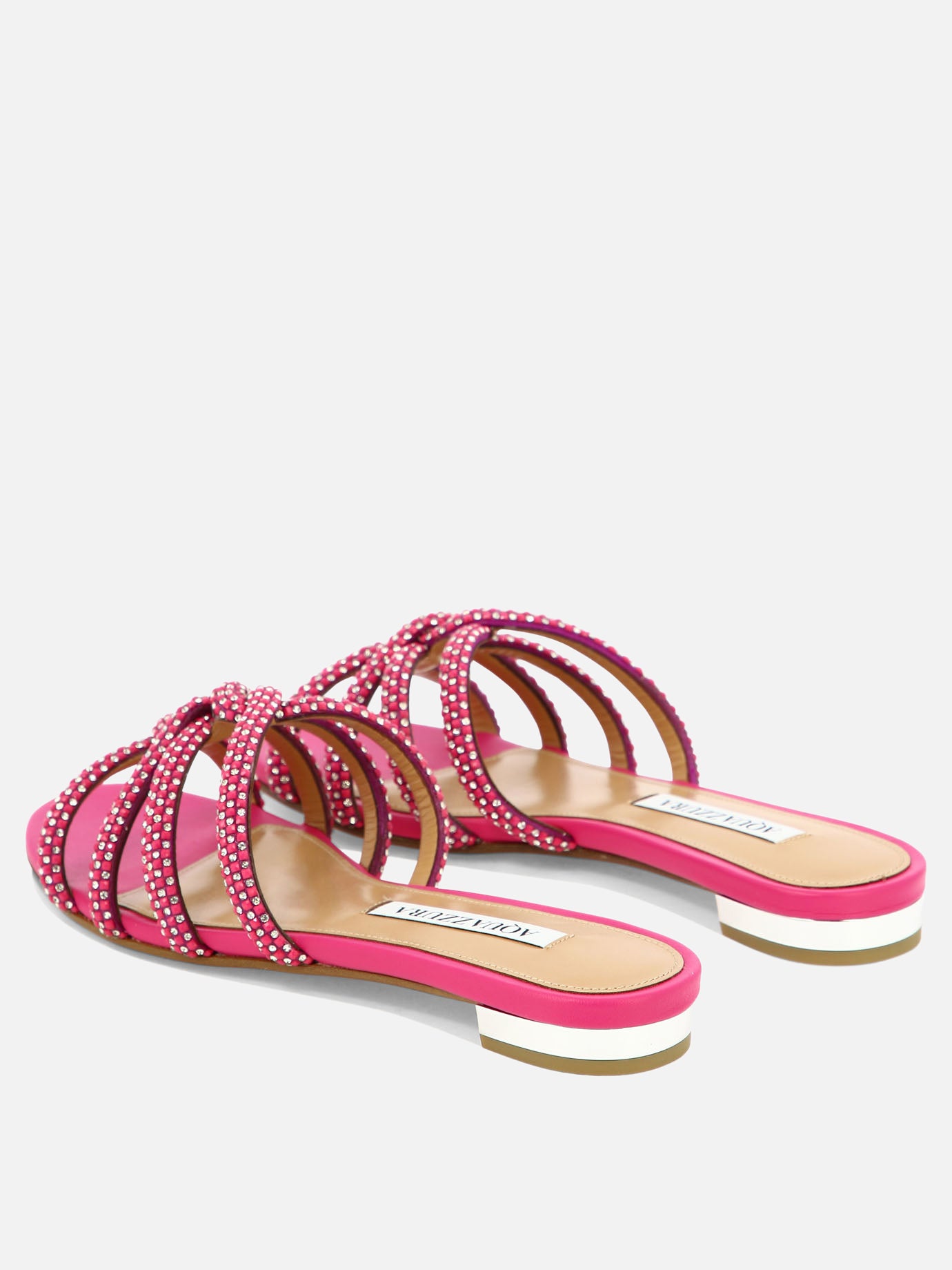 Flat sandals 100% pelle - 100% cuoio  Fuchsia - Aquazzura Women | PDP | VIETTI Online Store | Zoom-Modal_4
