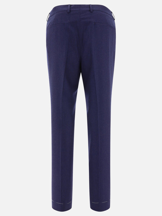 Tailored trousers 100% virgin wool  Blue - Brunello Cucinelli Men | PLP | VIETTI Online Store | 2
