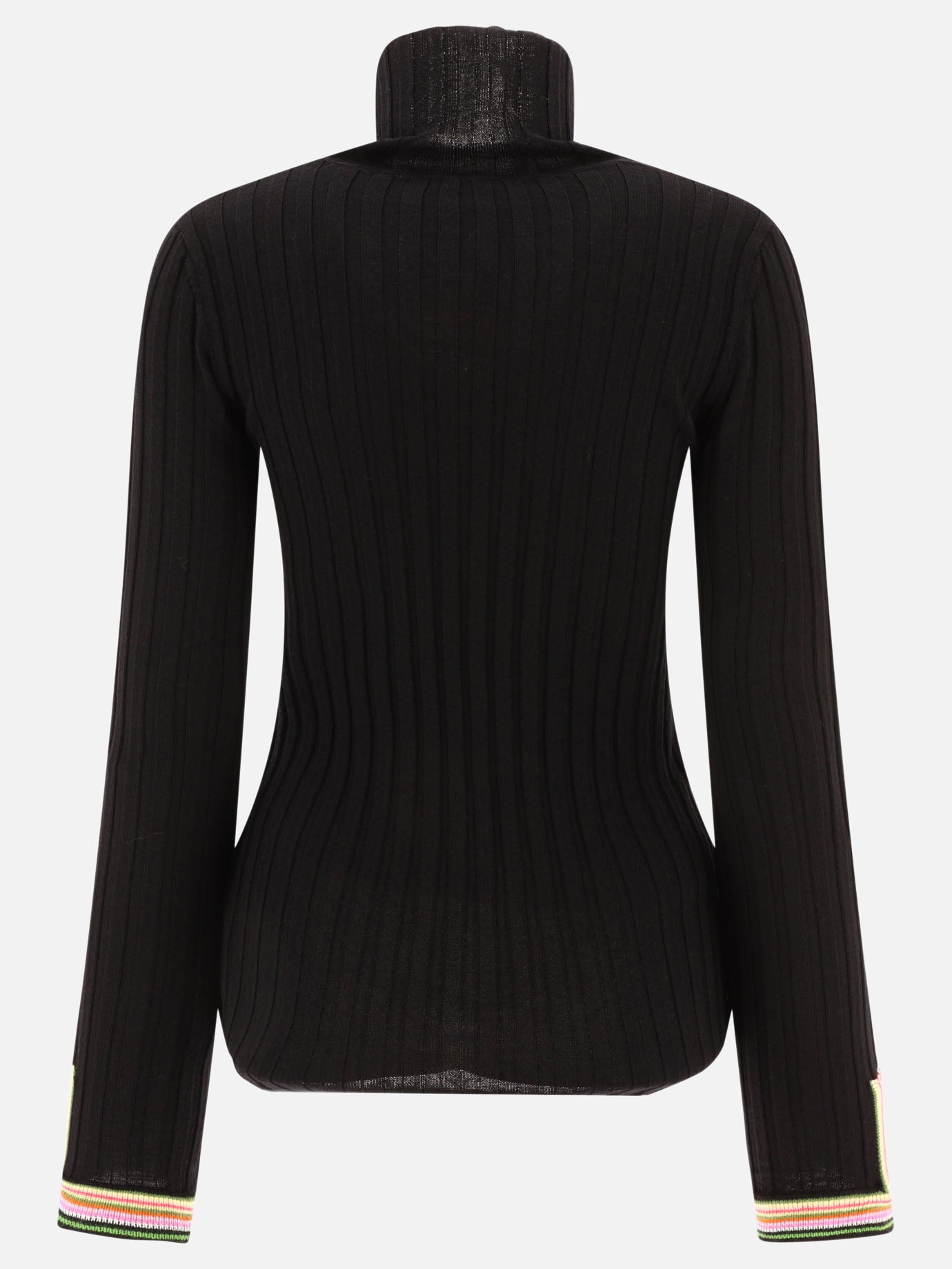 Turtleneck with contrasting profiles